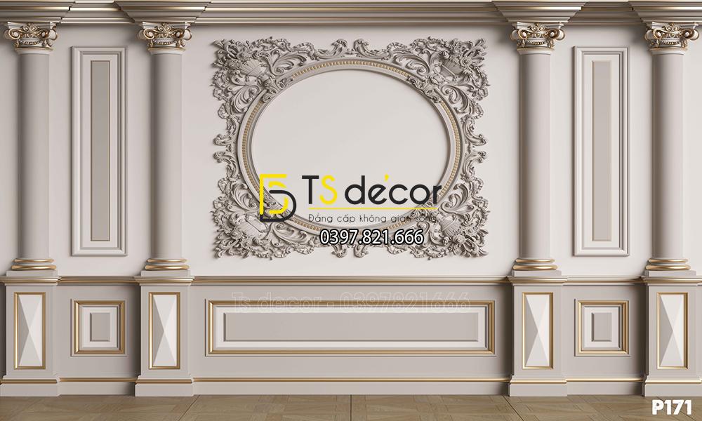 Phông Nền Livestream Chụp Ảnh Phào Chỉ Tân Cổ Điển 3D 5D Mã P171