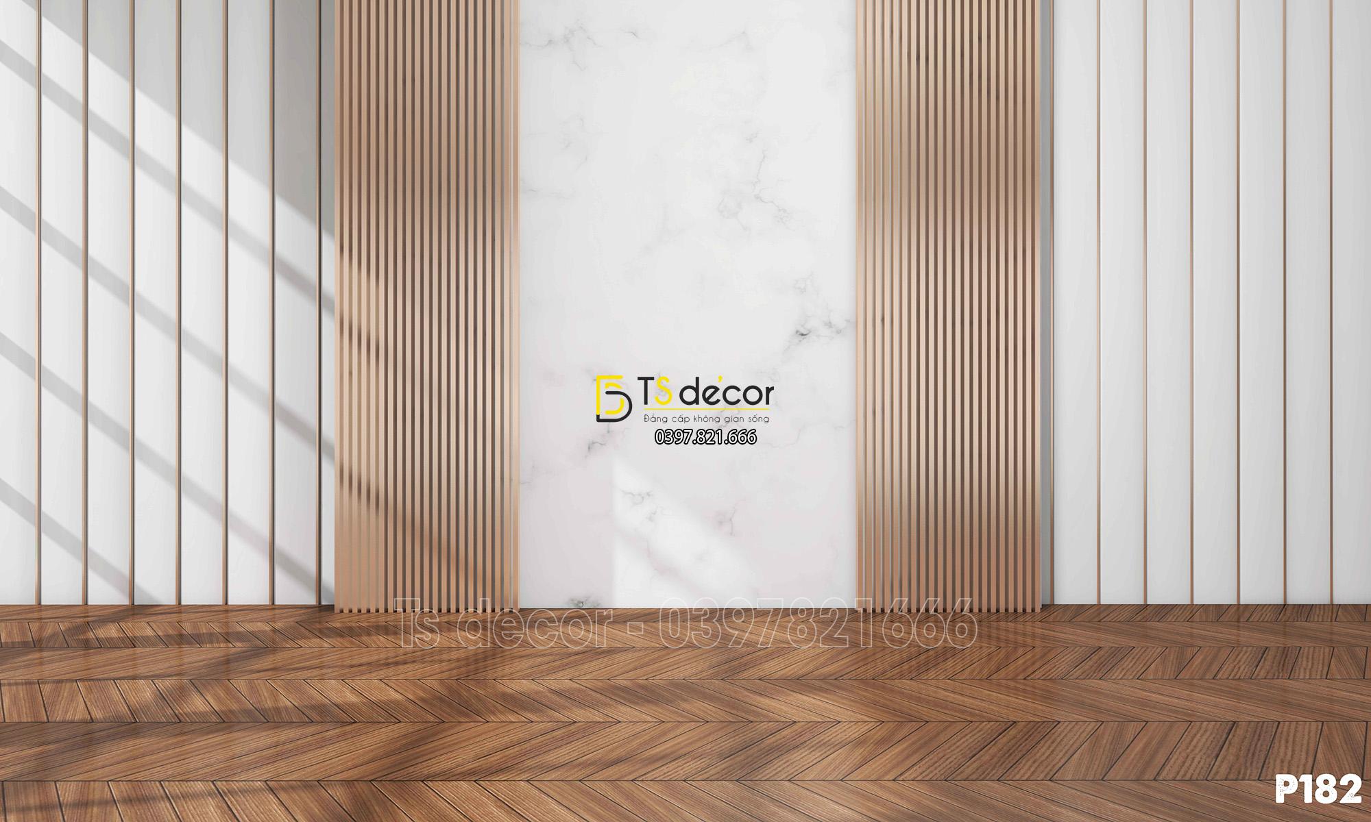 Phông Nền Livestream Chụp Ảnh Giả Tường Gạch, Sàn Gỗ 3D 5D Mã P182