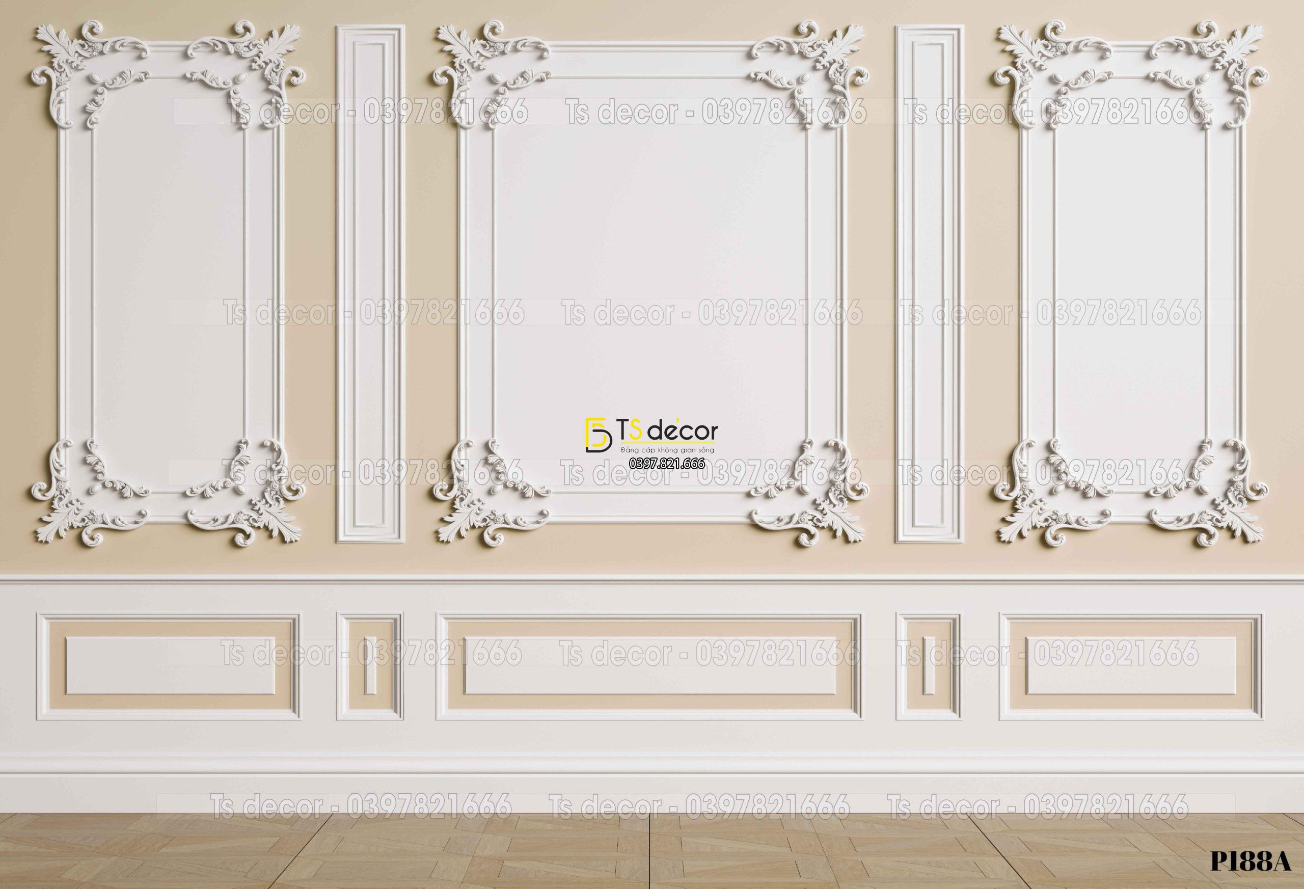 Phông Nền Livestream Chụp Ảnh Phào Chỉ Tân Cổ Điển 3D 5D Mã P188A