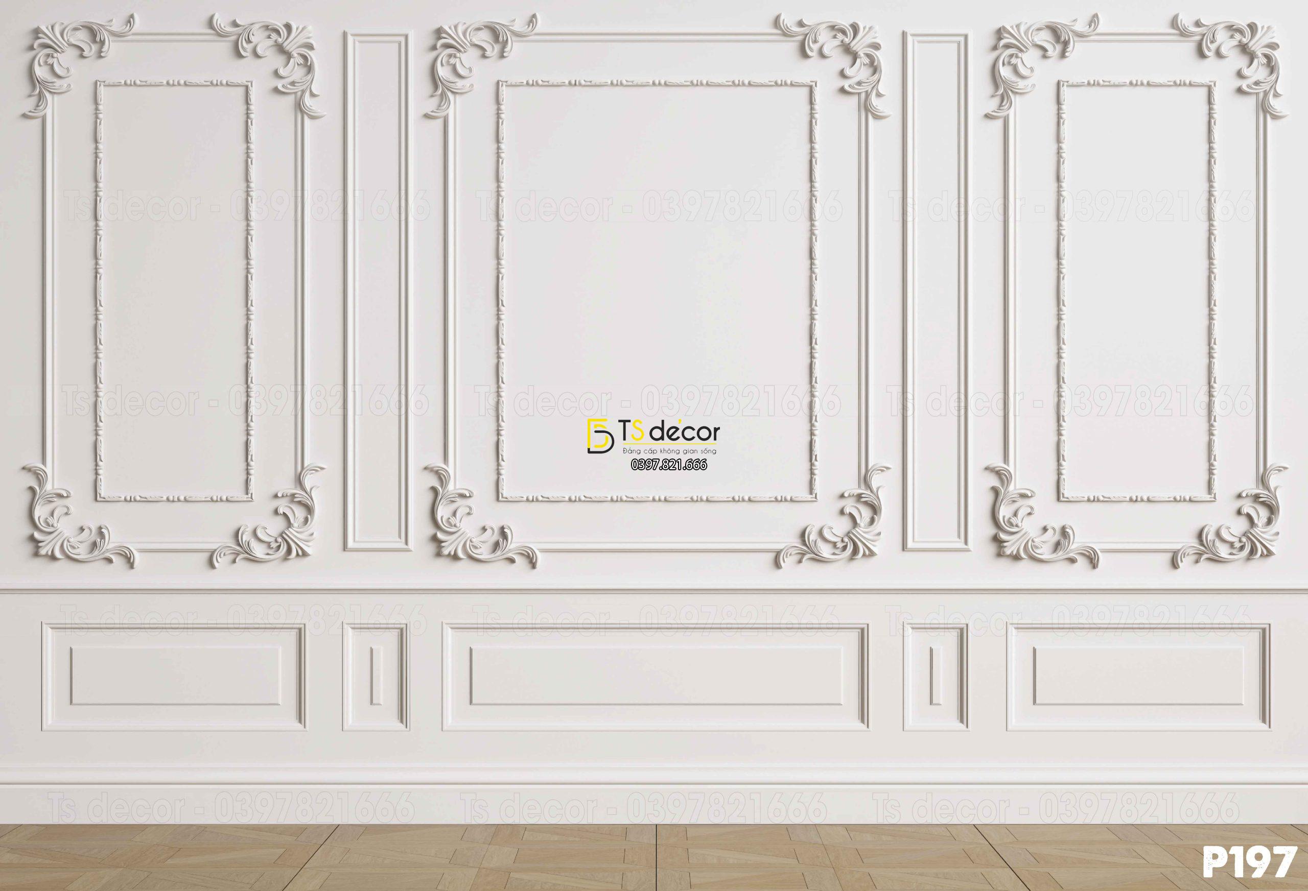 Phông Nền Livestream Chụp Ảnh Phào Chỉ Tân Cổ Điển 3D 5D Mã P197