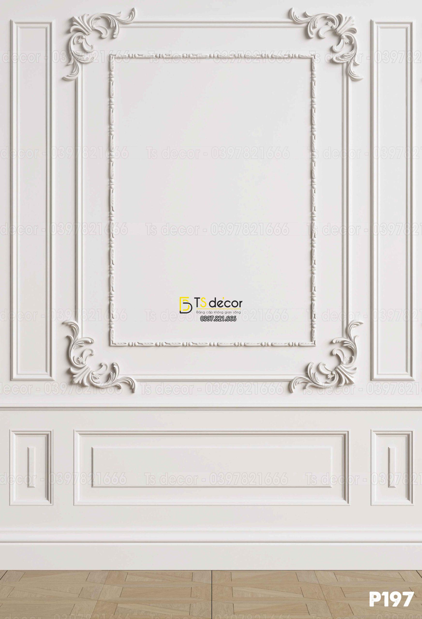 Phông Nền Livestream Chụp Ảnh Phào Chỉ Tân Cổ Điển 3D 5D Mã P197