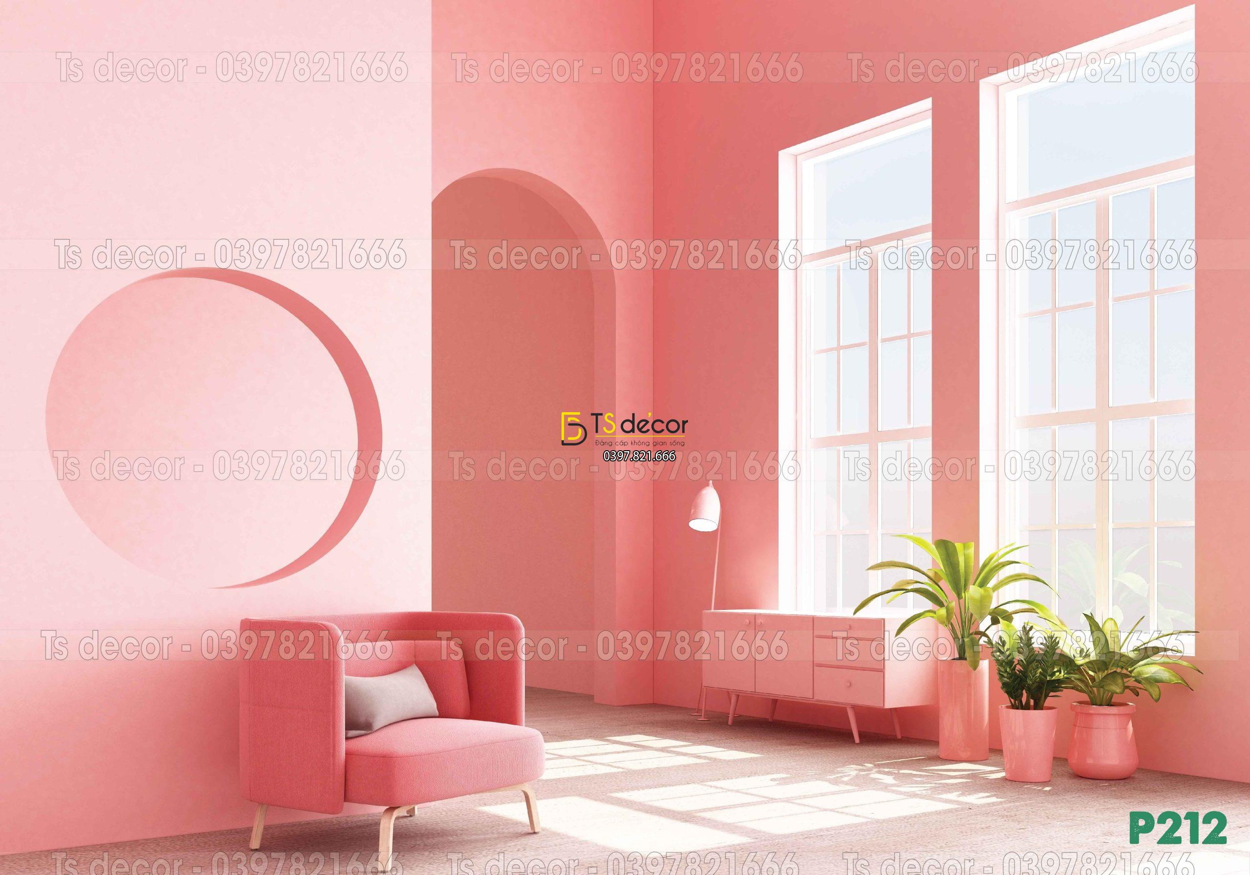 Phông Nền Livestream Chụp Ảnh Hồng Trang Trí Phòng Ngủ 3D 5D Mã P212