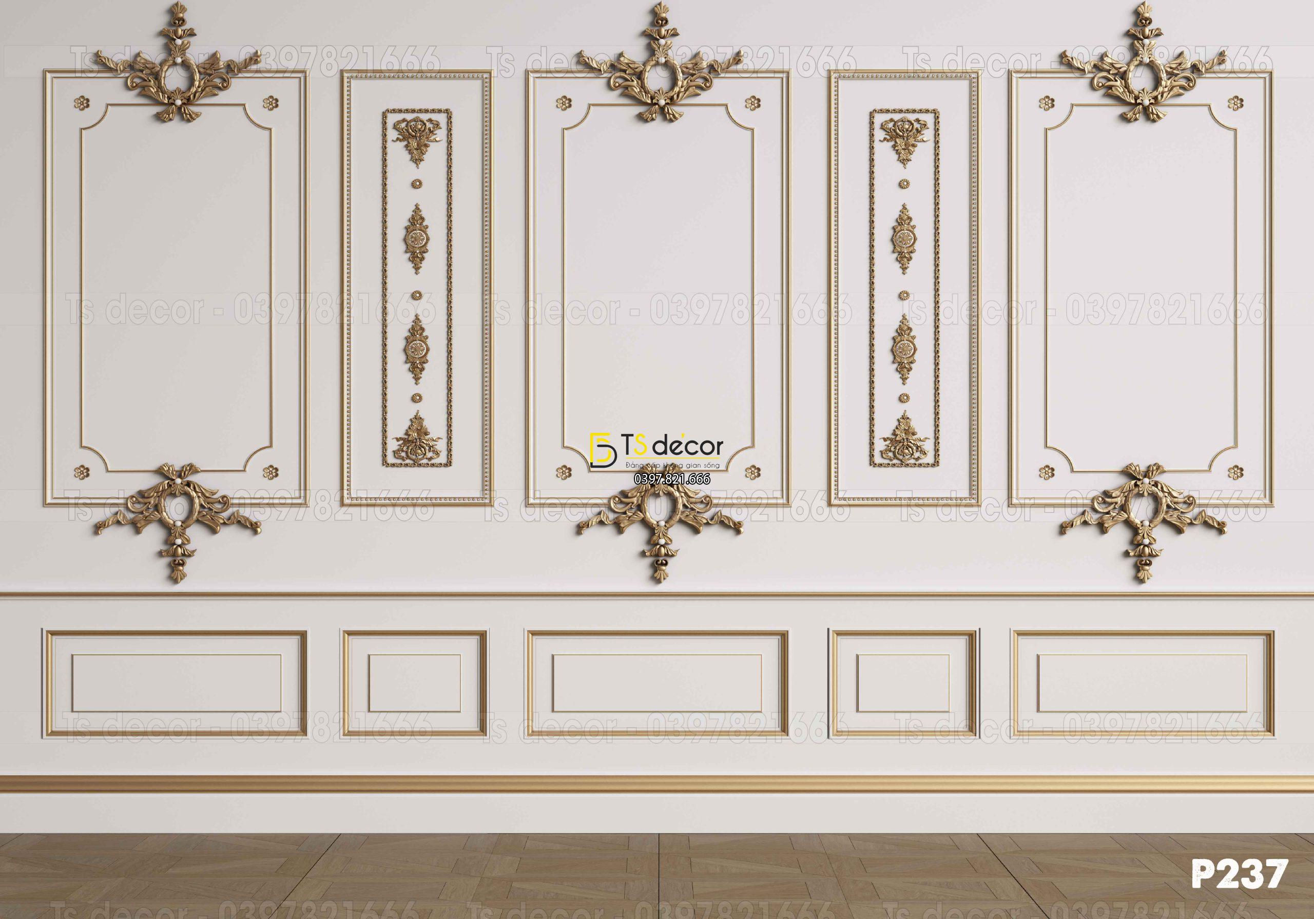 Phông Nền Livestream Chụp Ảnh Phào Chỉ Tân Cổ Điển 3D 5D Mã P237