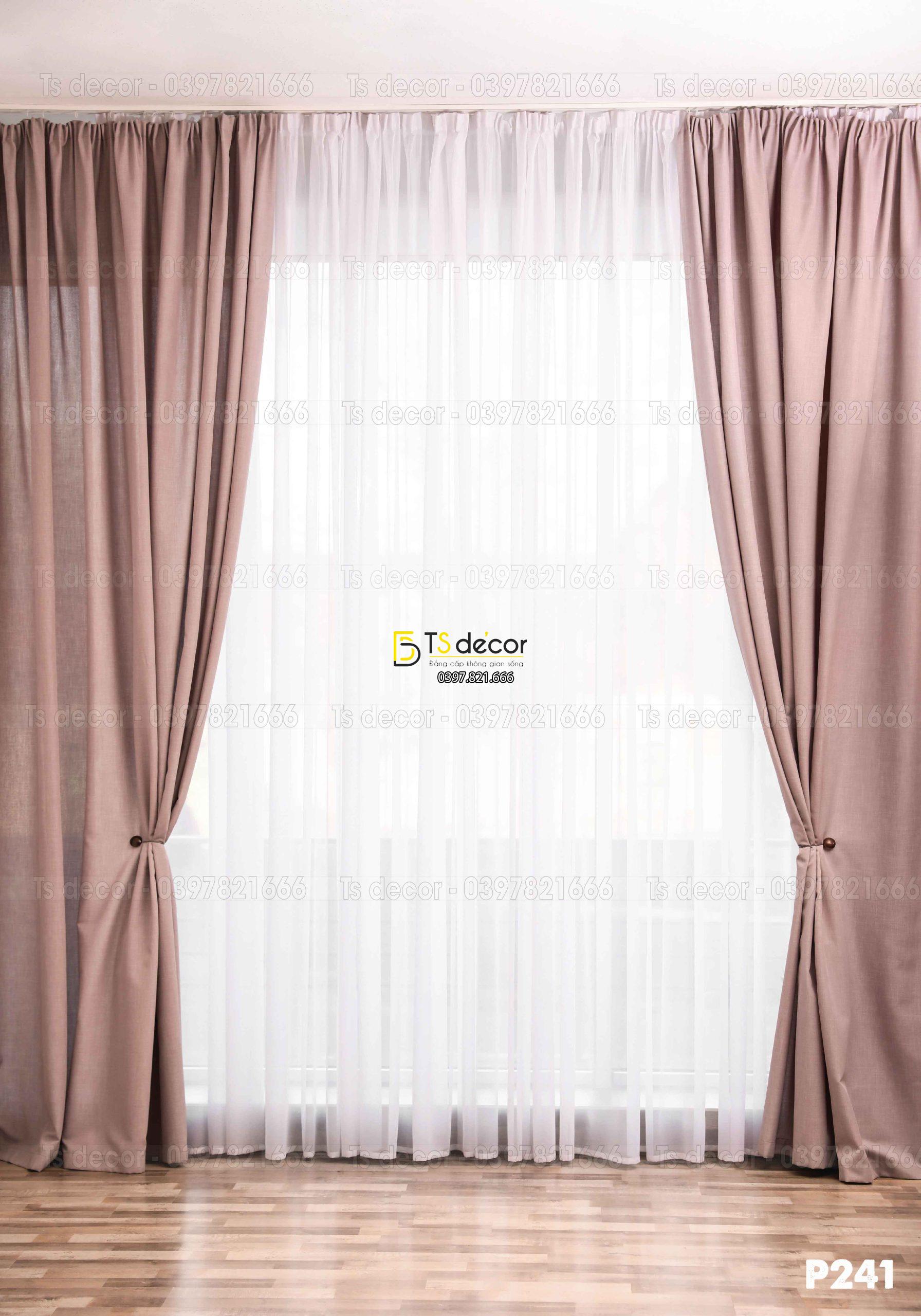 Phông Nền Livestream Chụp Ảnh Giả Cửa Sô Có Rèm Cửa 3D 5D Mã P241