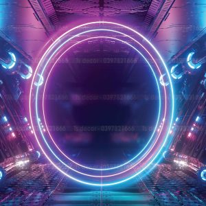 Phông Nền Livestream Chụp Ảnh Giả Neon 3D 5D Mã P250