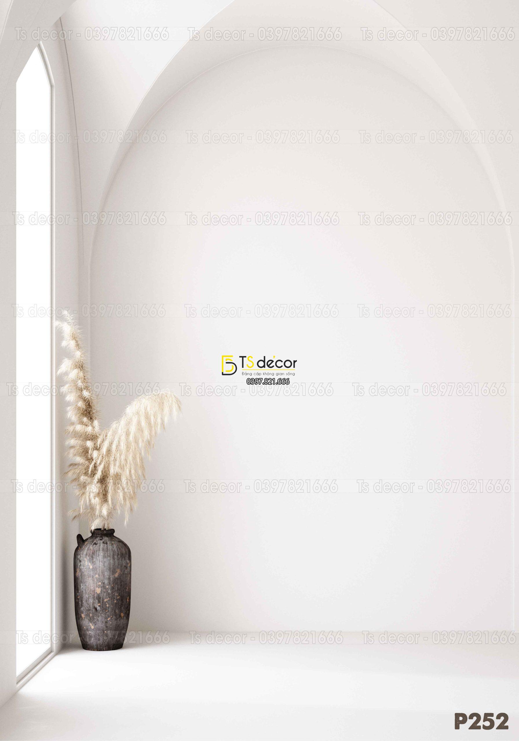 Phông Nền Livestream Chụp Ảnh Giả Góc Có Bình Hoa 3D 5D Mã P252