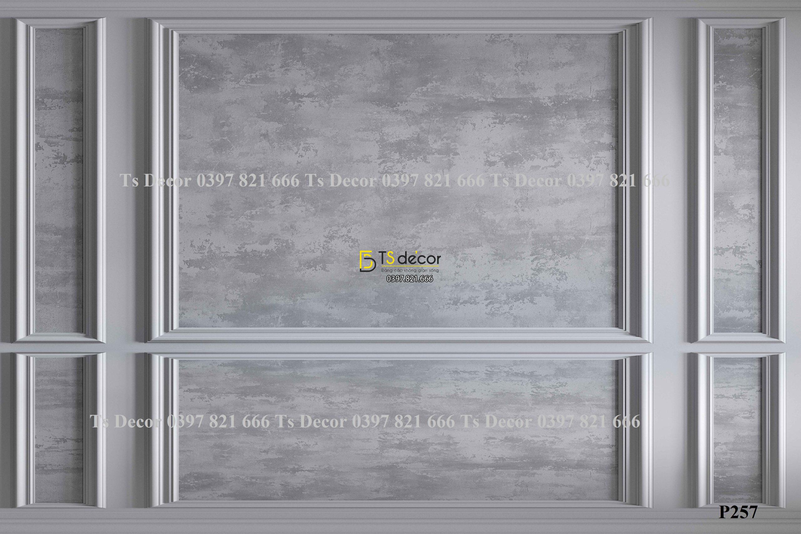 Phông Nền Livestream Chụp Ảnh Xám Xi Măng Phào Chỉ 3D 5D Mã P257