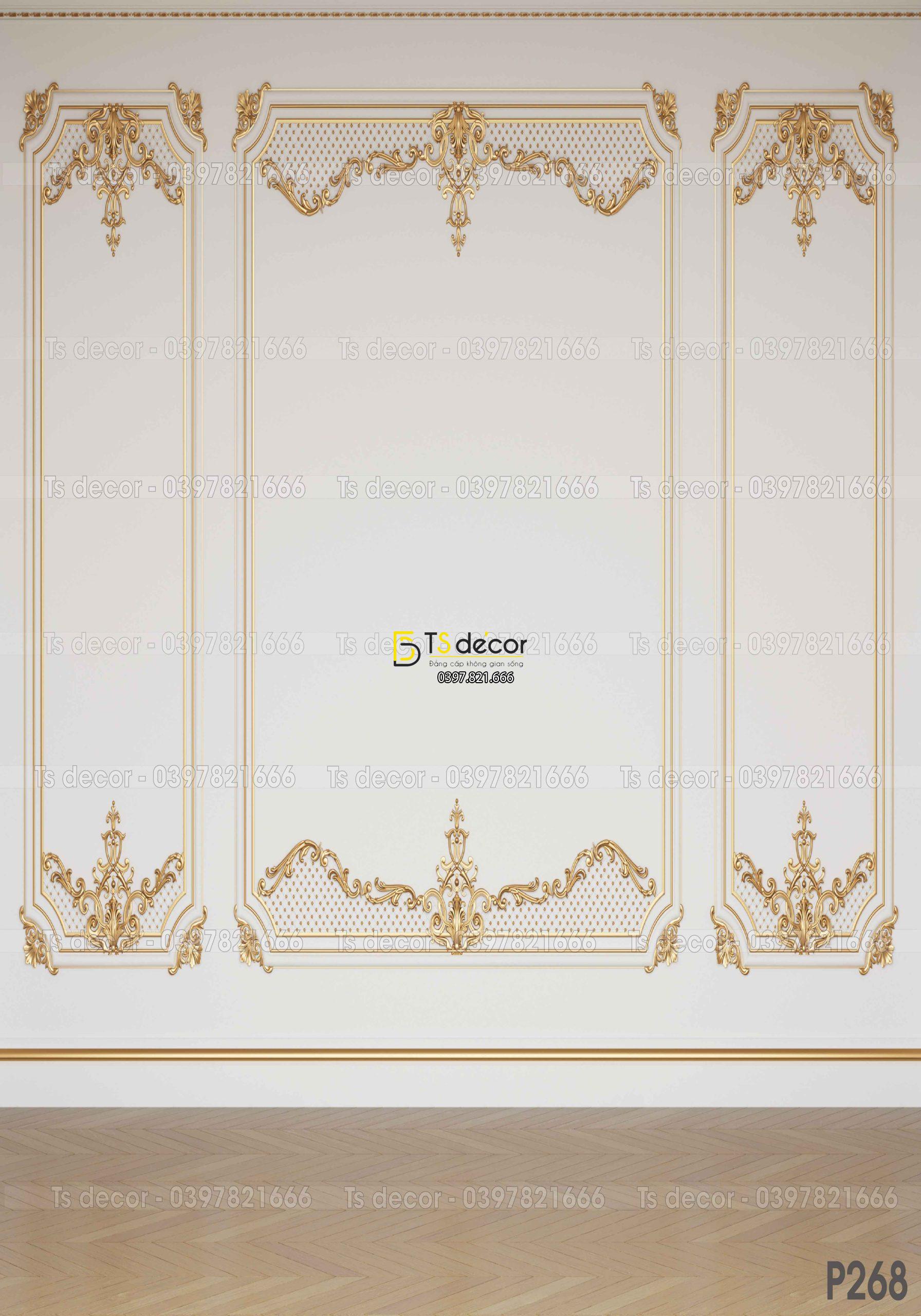 Phông Nền Livestream Chụp Ảnh Phào Chỉ Tân Cổ Điển 3D 5D Mã P268