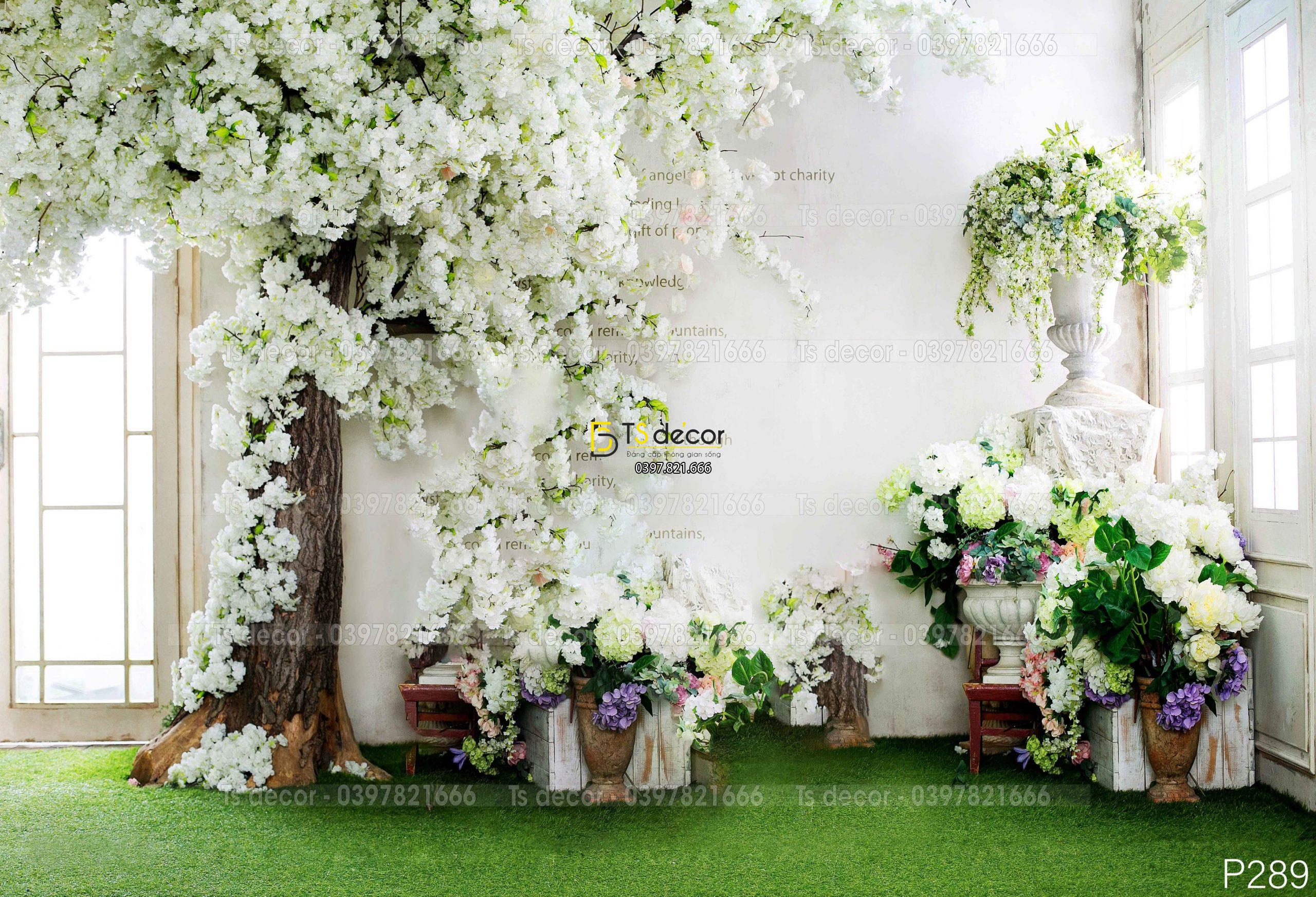 Phông Nền Livestream Chụp Ảnh Cổng Hoa 3D 5D Mã P289