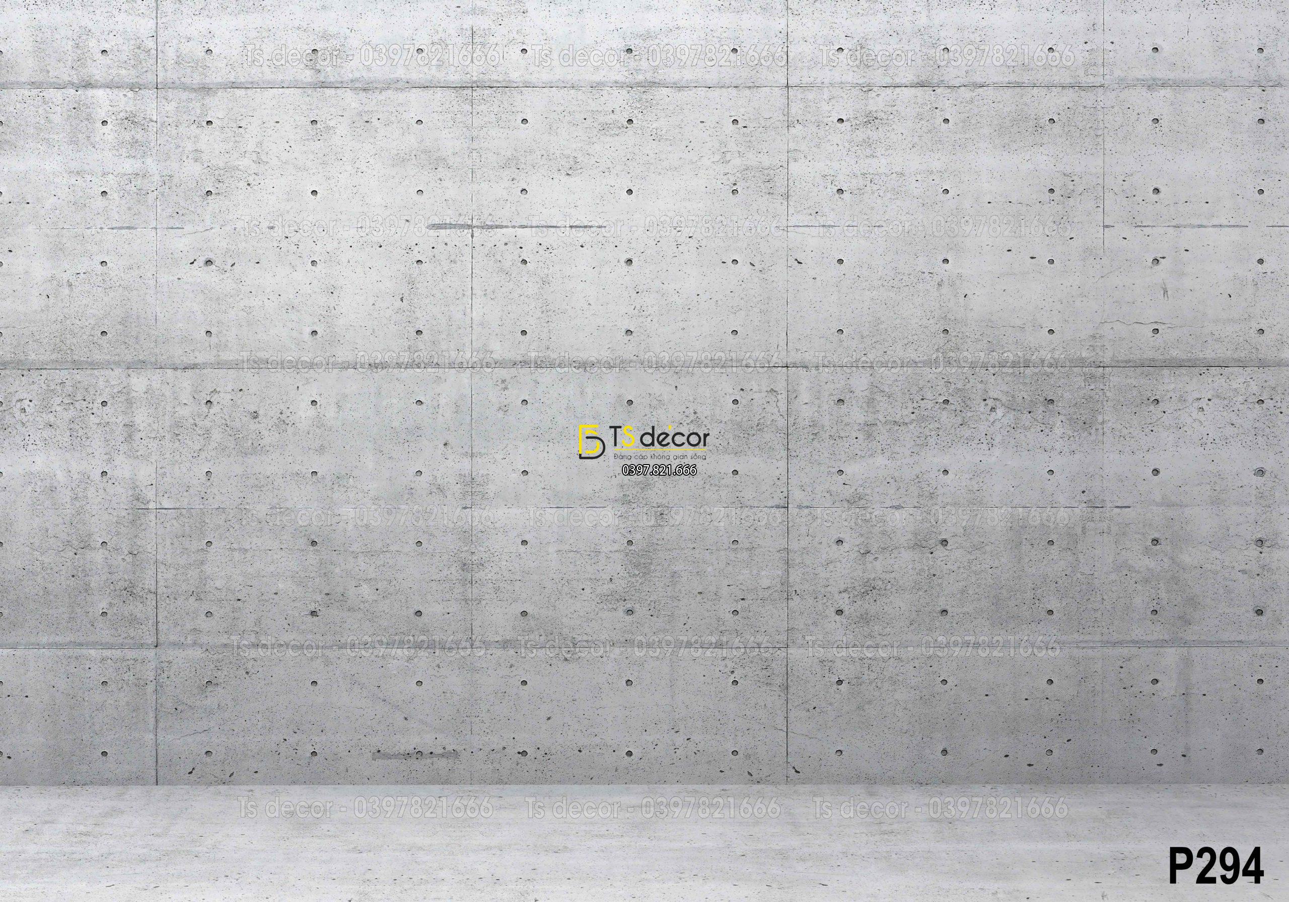 Phông Nền Livestream Chụp Ảnh Tường Xám Xi Măng 3D 5D Mã P294