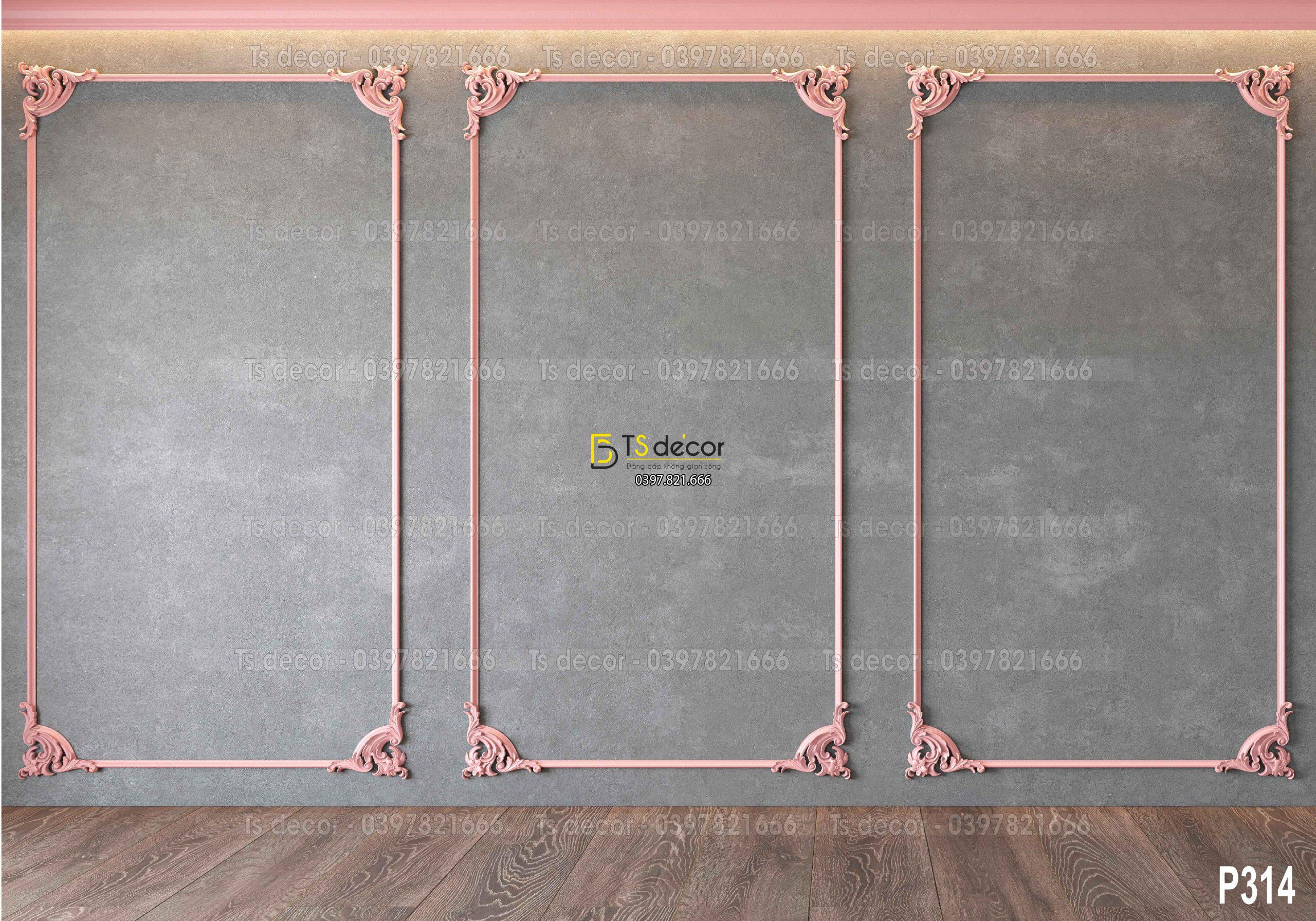 Phông Nền Livestream Chụp Ảnh Tường Xám Xi Măng Phào Chỉ 3D 5D Mã P314