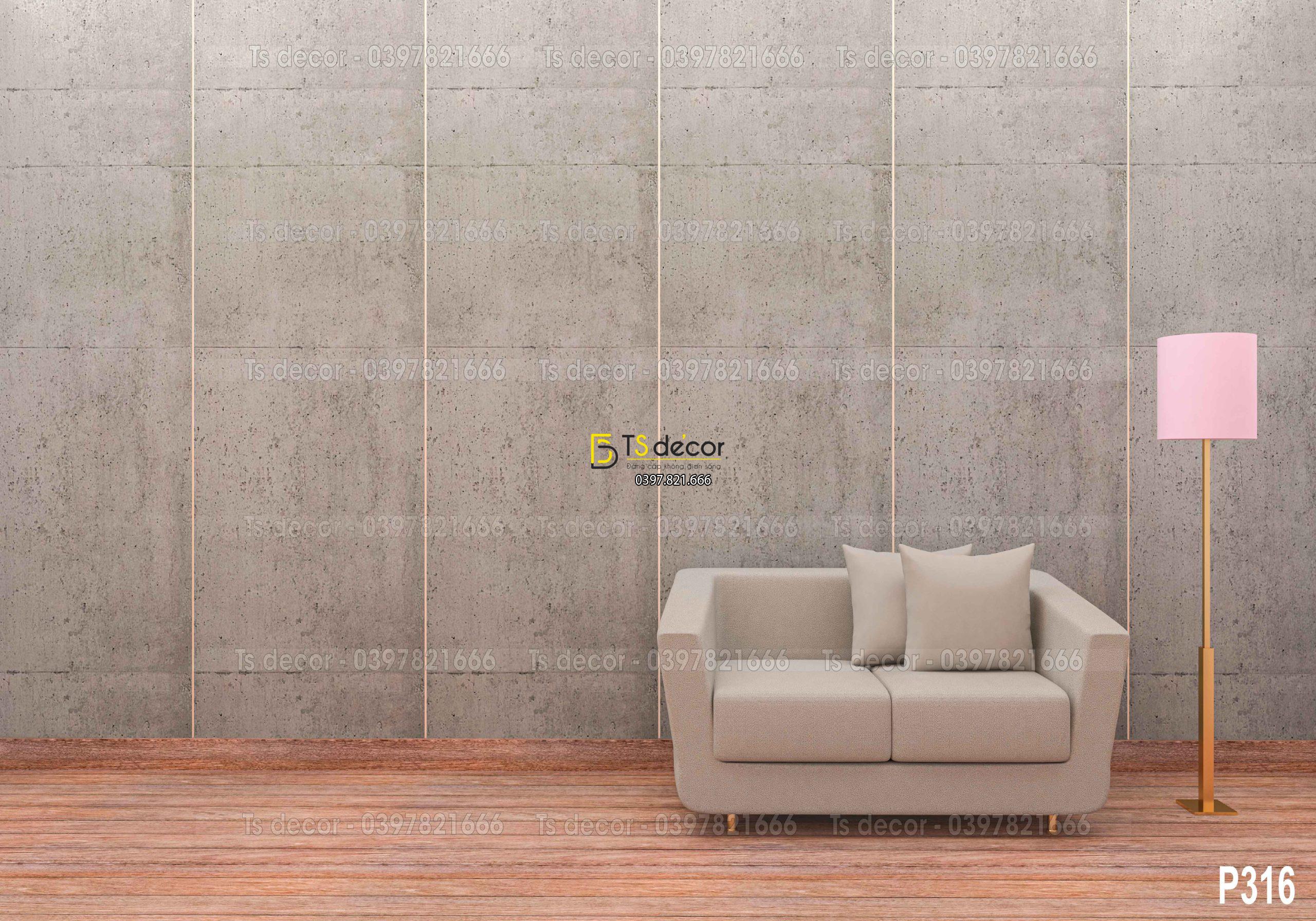 Phông Nền Livestream Chụp Ảnh Tường Xám Xi Măng 3D 5D Mã P316