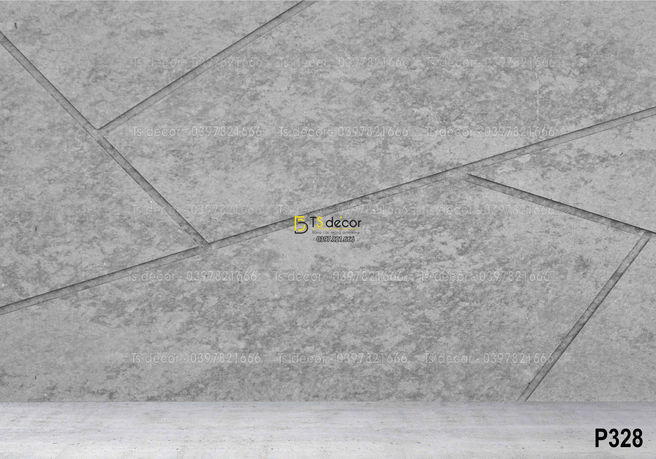 Phông Nền Livestream Chụp Ảnh Tường Xám 3D 5D Mã P328