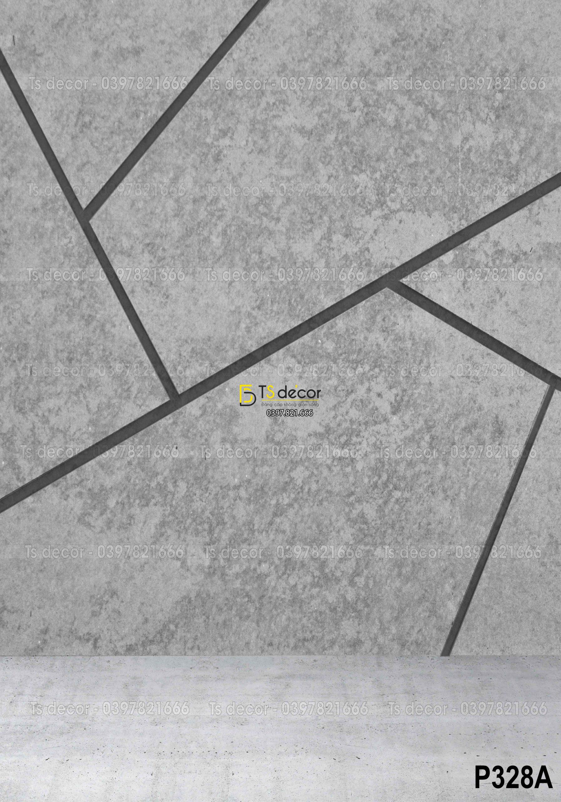 Phông Nền Livestream Chụp Ảnh Tường Xám Xi Măng 3D 5D Mã P328A