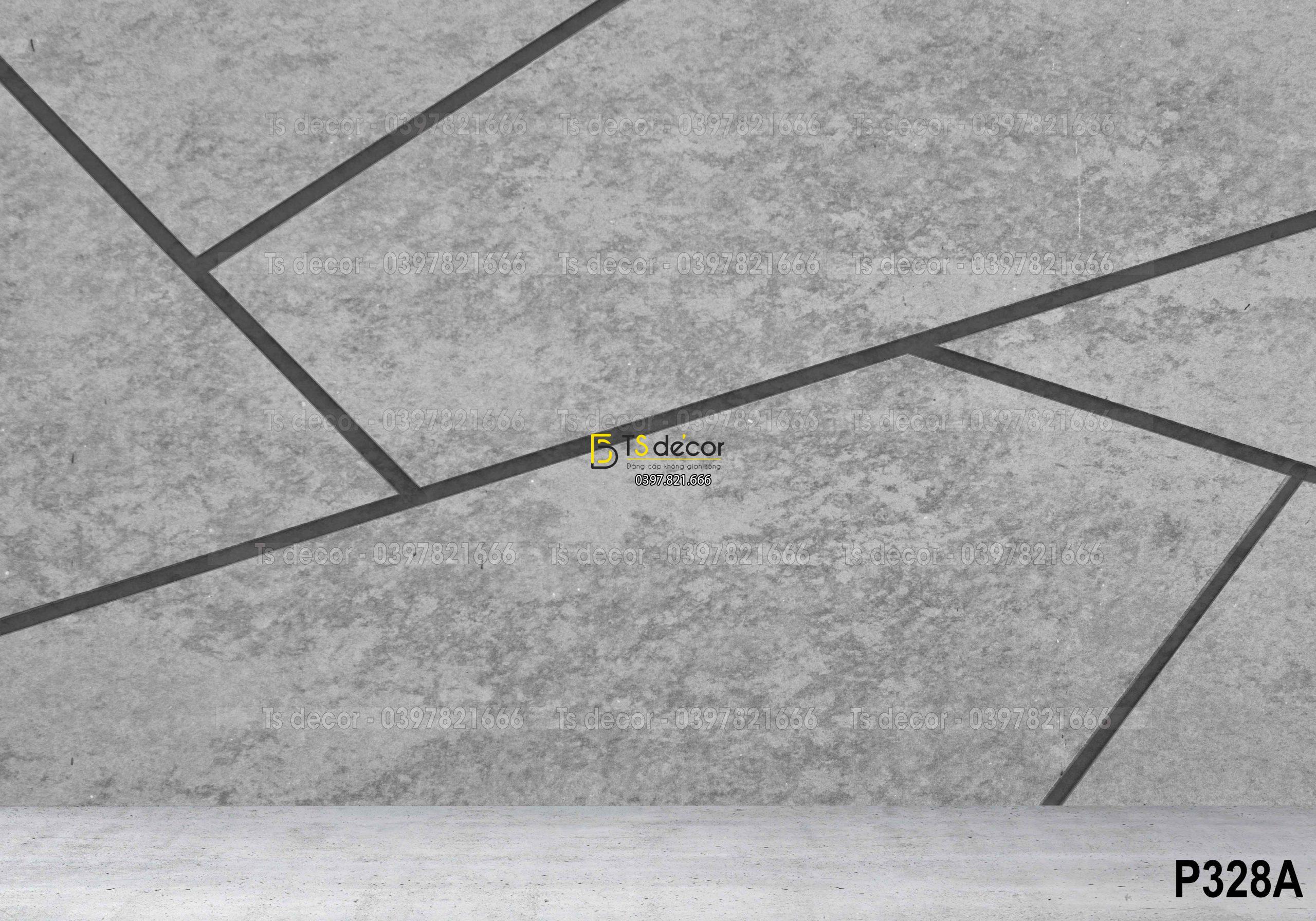 Phông Nền Livestream Chụp Ảnh Tường Xám Xi Măng 3D 5D Mã P328A
