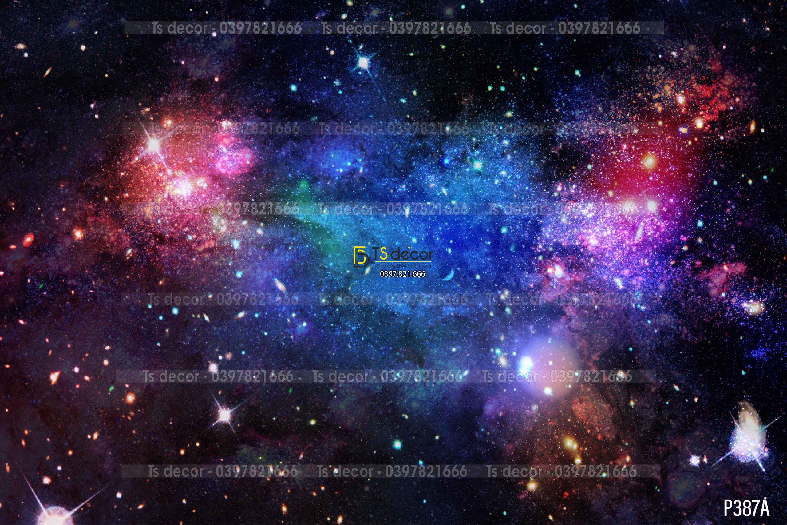 Phông Nền Livestream Chụp Ảnh Không Gian Vũ Trụ Huyền Ảo 3D 5D Mã P387