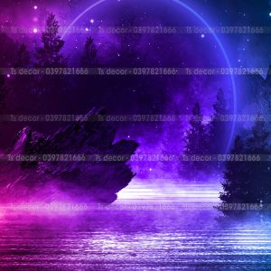 Phông Nền Livestream Chụp Ảnh Không Gian Vũ Trụ Huyền Ảo 3D 5D Mã P388