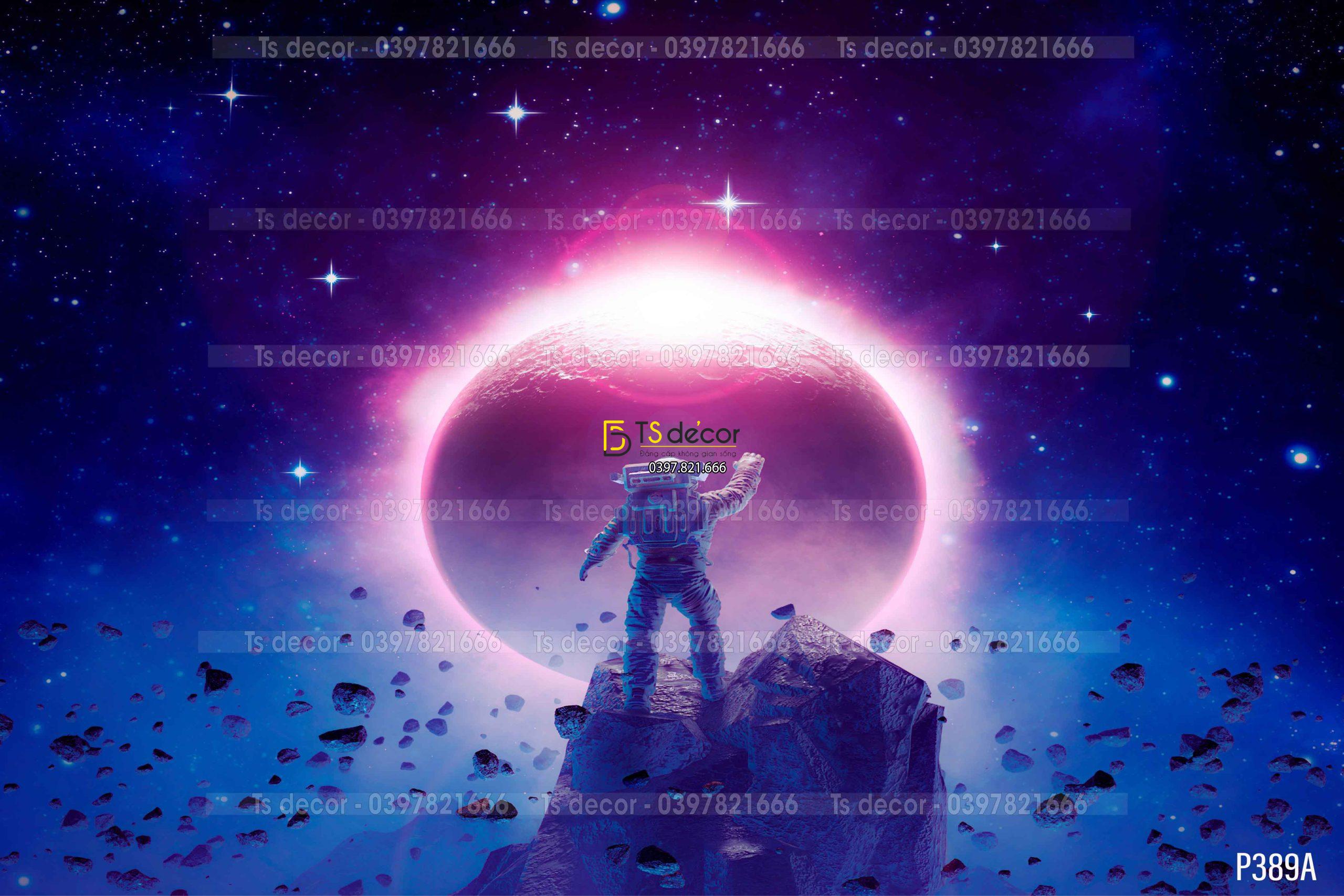 Phông Nền Livestream Chụp Ảnh Không Gian Vũ Trụ Huyền Ảo 3D 5D Mã P389