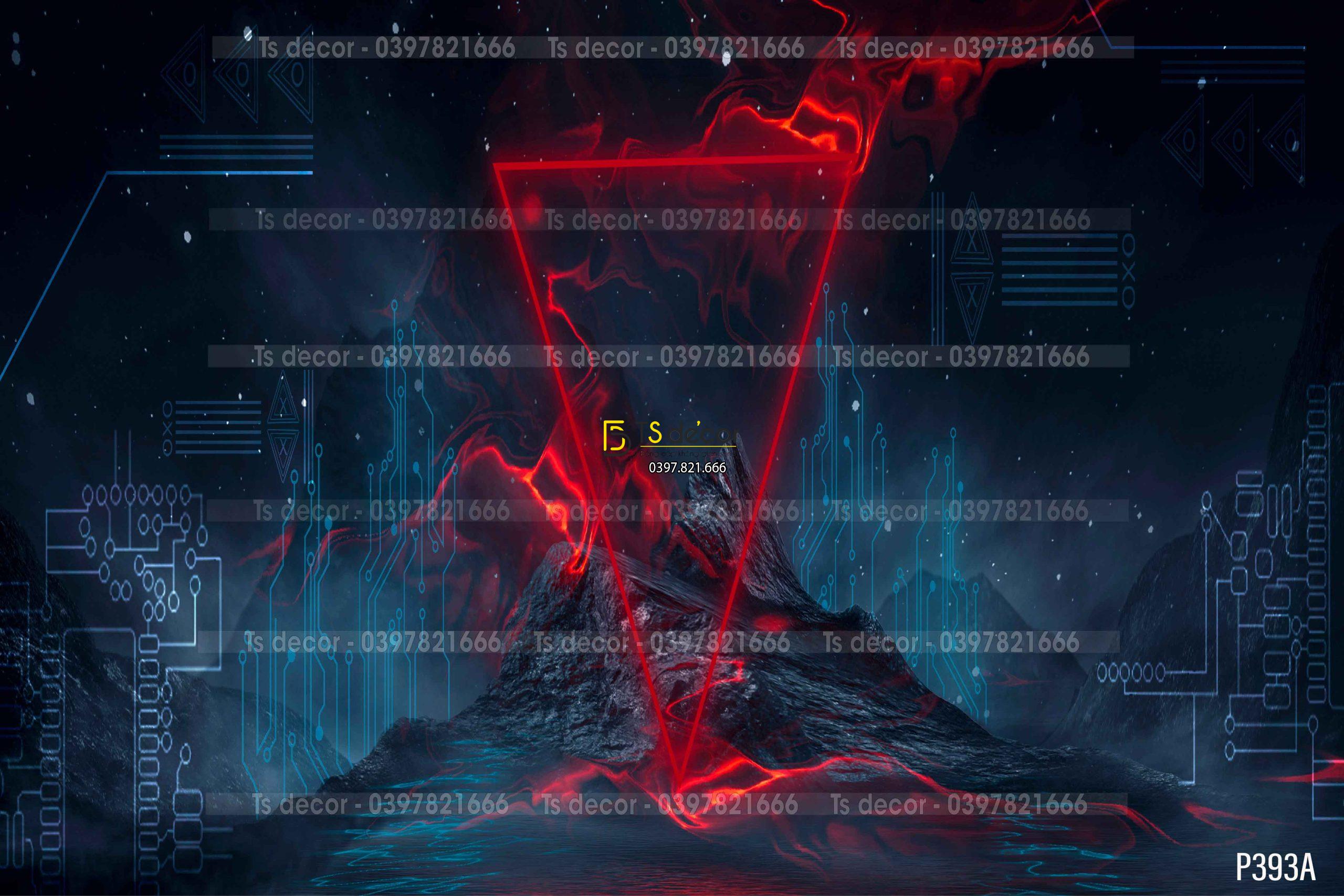 Phông Nền Livestream Chụp Ảnh Không Gian Vũ Trụ Huyền Ảo 3D 5D Mã P393