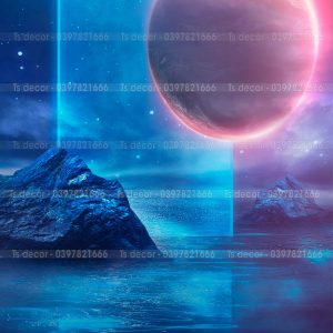 Phông Nền Livestream Chụp Ảnh Không Gian Vũ Trụ Huyền Ảo 3D 5D Mã P394