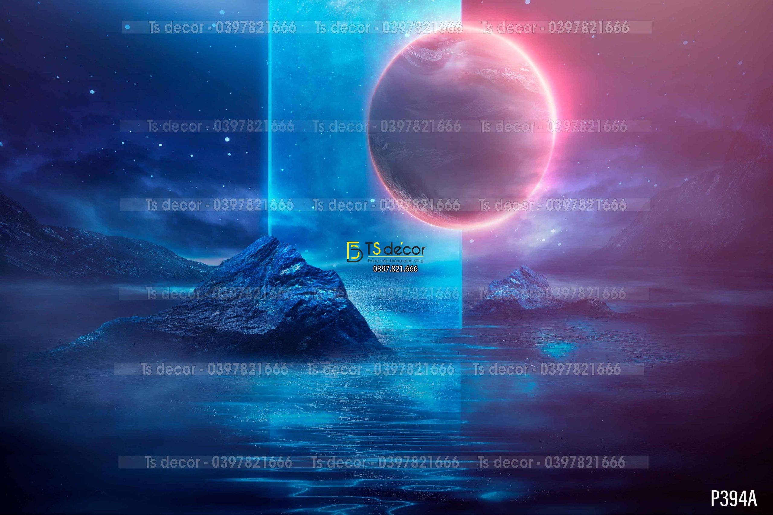 Phông Nền Livestream Chụp Ảnh Không Gian Vũ Trụ Huyền Ảo 3D 5D Mã P394