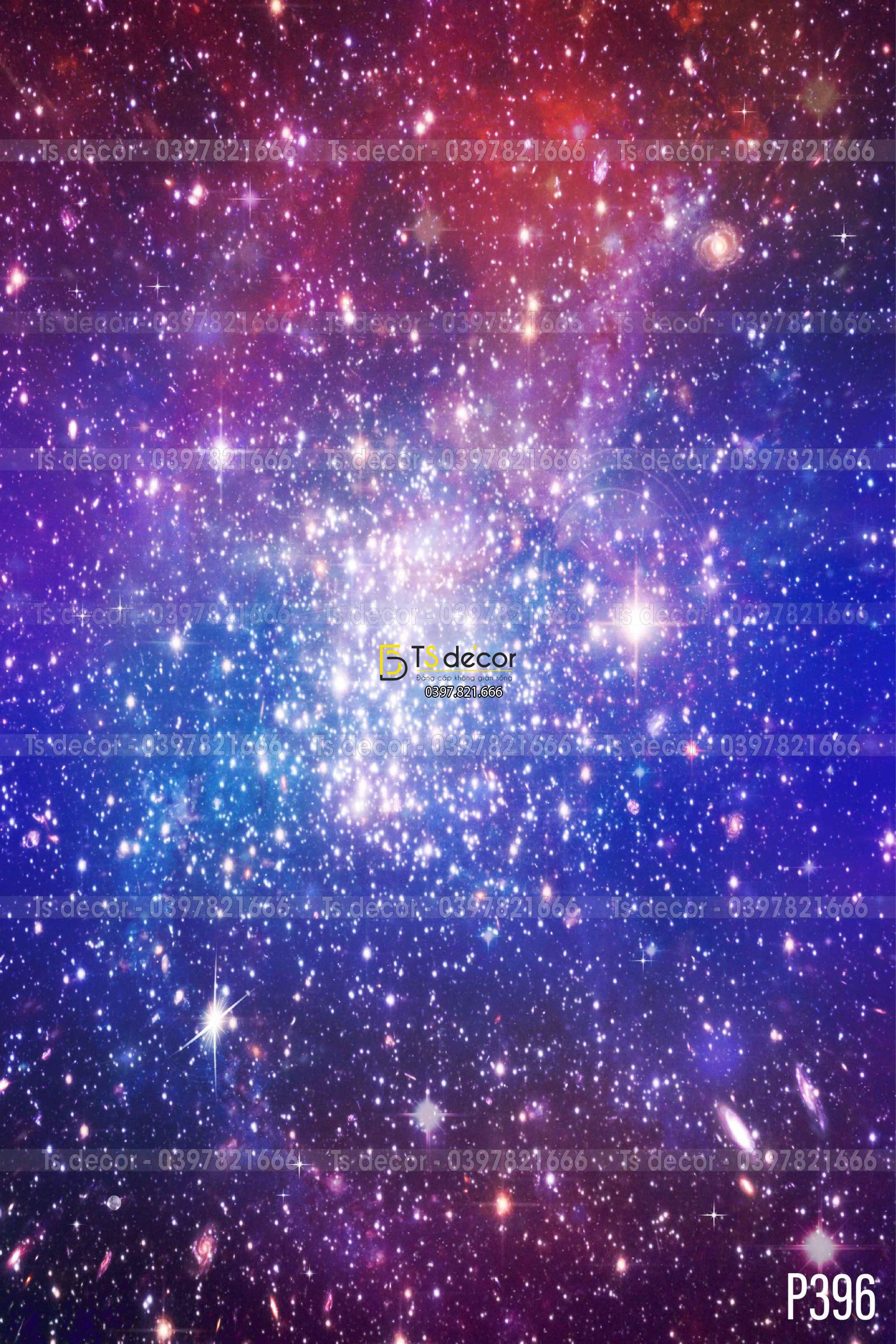 Phông Nền Livestream Chụp Ảnh Không Gian Vũ Trụ Huyền Ảo 3D 5D Mã P396