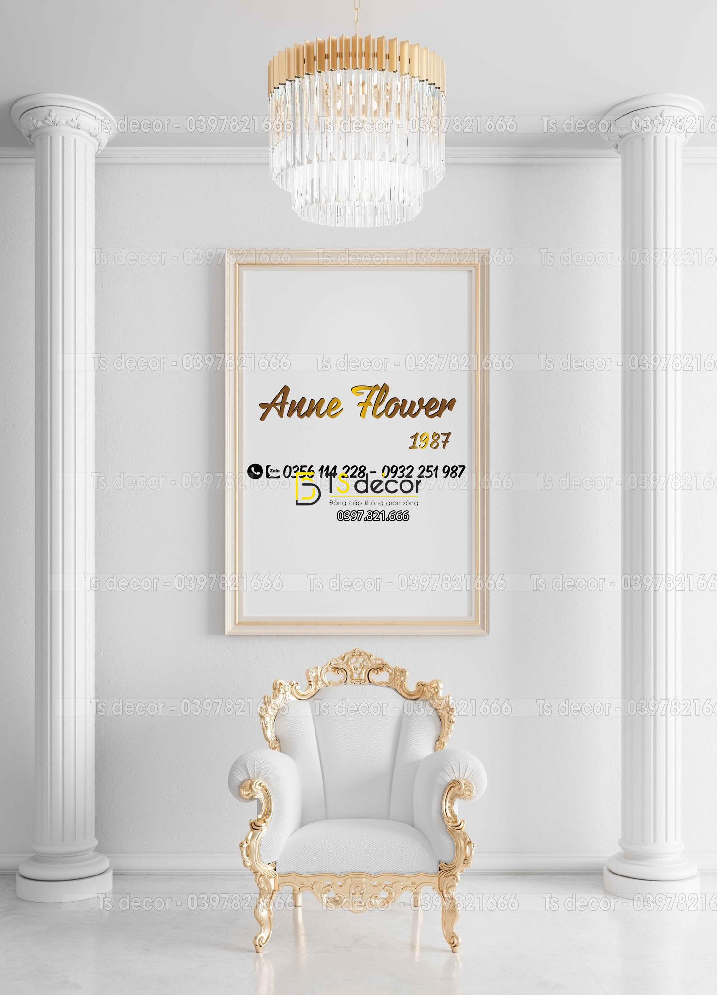 Phông Nền Livestream Chụp Ảnh Trắng Hoàng Gia 3D 5D Mã P409