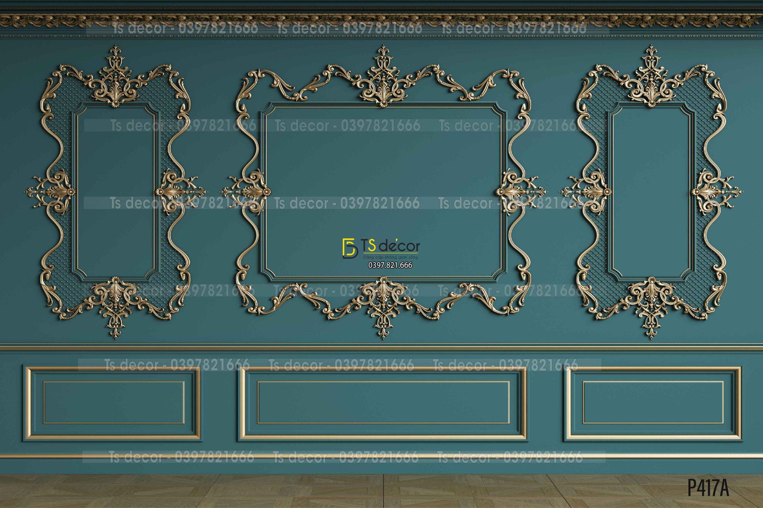 Phông Nền Livestream Chụp Ảnh Giả Tường Phào Chỉ Cổ Điển 3D 5D Mã P417