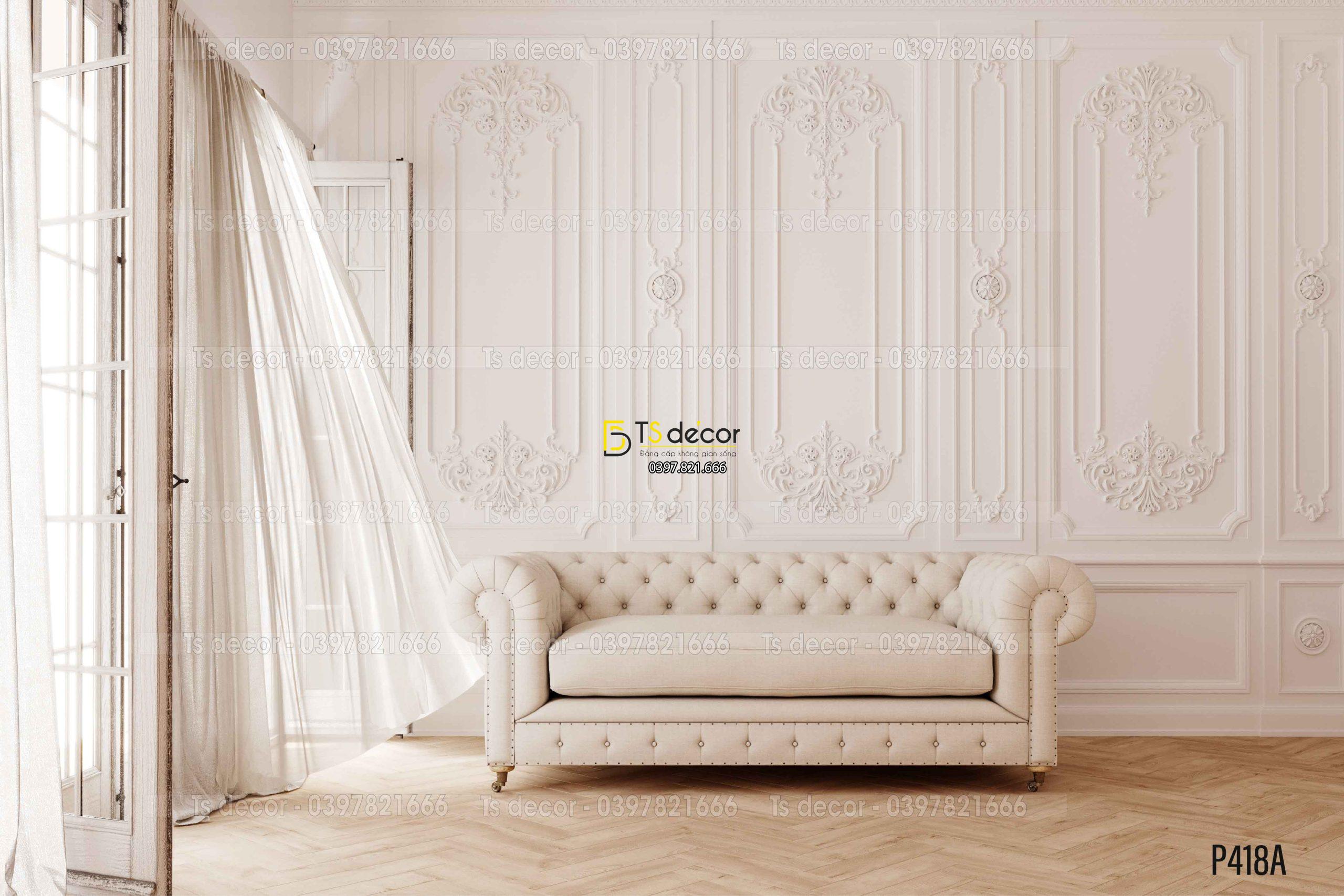 Phông Nền Livestream Chụp Ảnh Phào Chỉ Tân Cổ Điển 3D 5D Mã P418