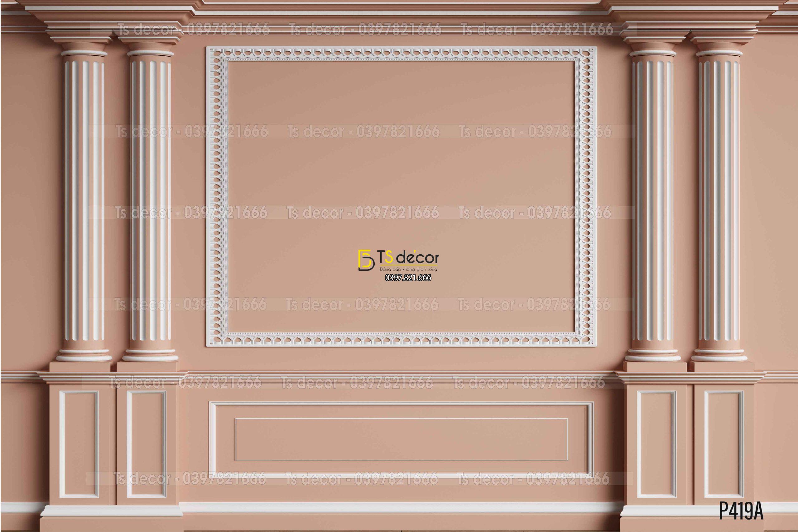 Phông Nền Livestream Chụp Ảnh Phào Chỉ Tân Cổ Điển 3D 5D Mã P419