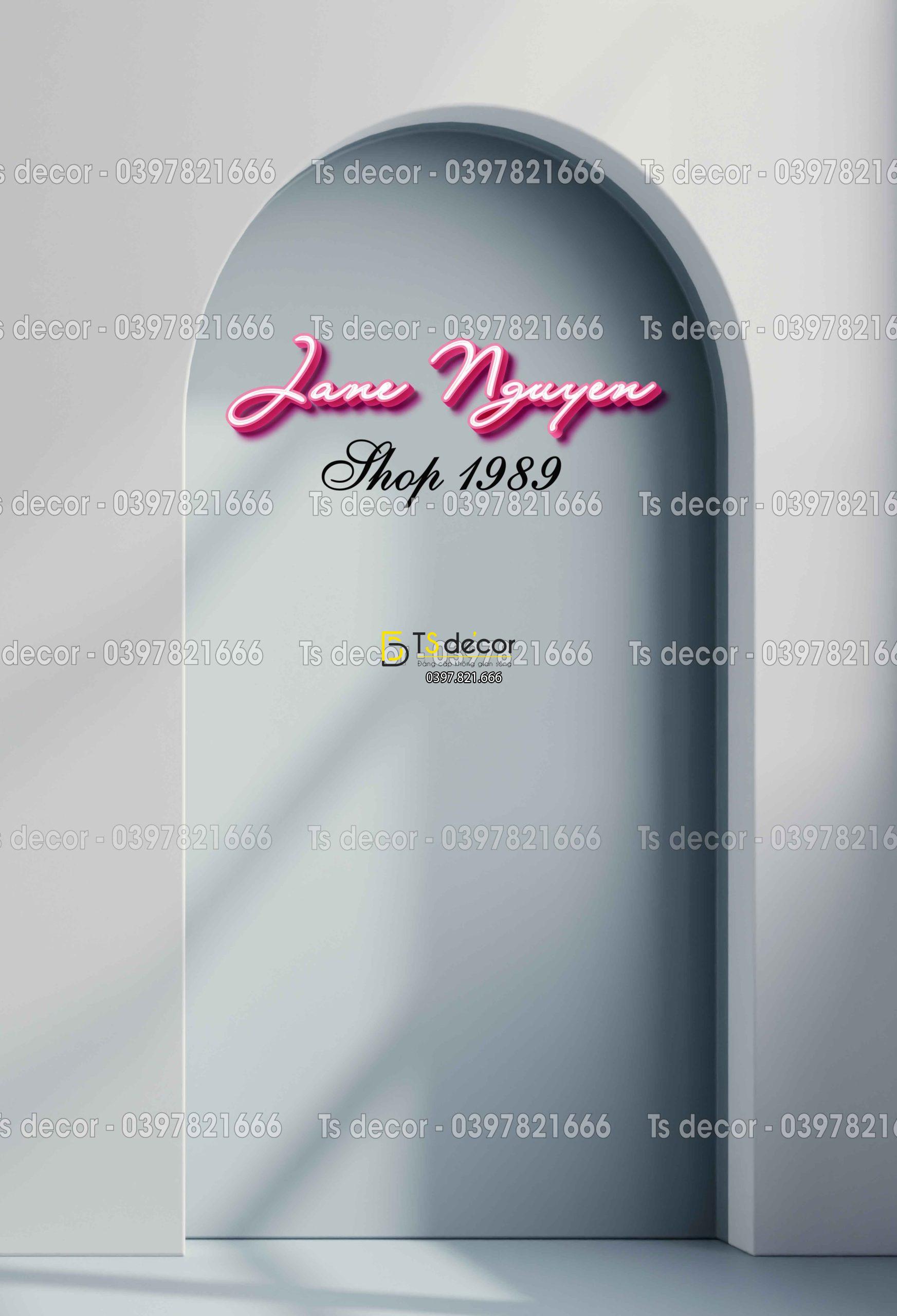 Phông Nền Livestream Chụp Ảnh Cổng Vòm Hiện Đại 3D 5D Mã P439