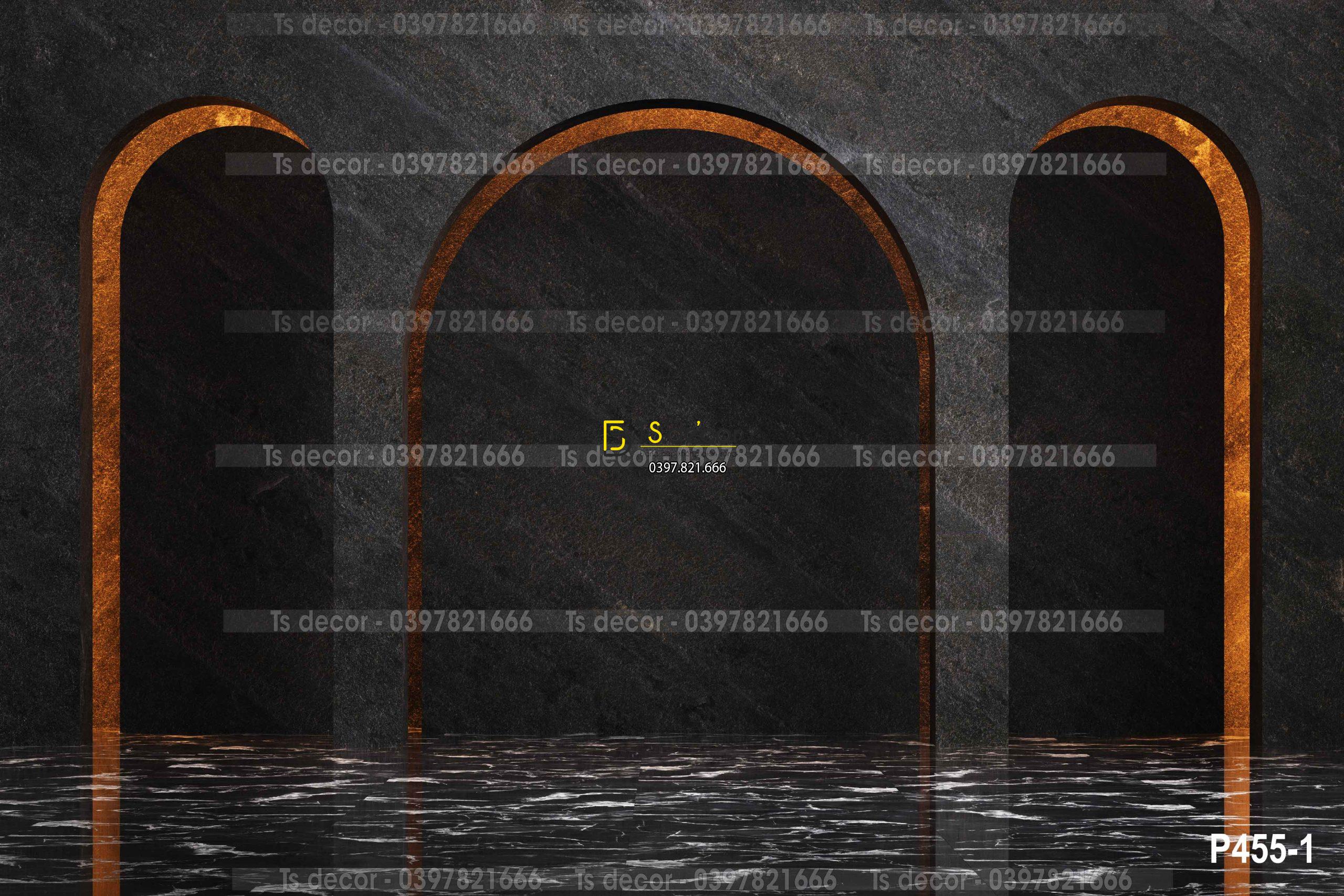 Phông Nền Livestream Chụp Ảnh Cổng Vòm Hiện Đại 3D 5D Mã P455