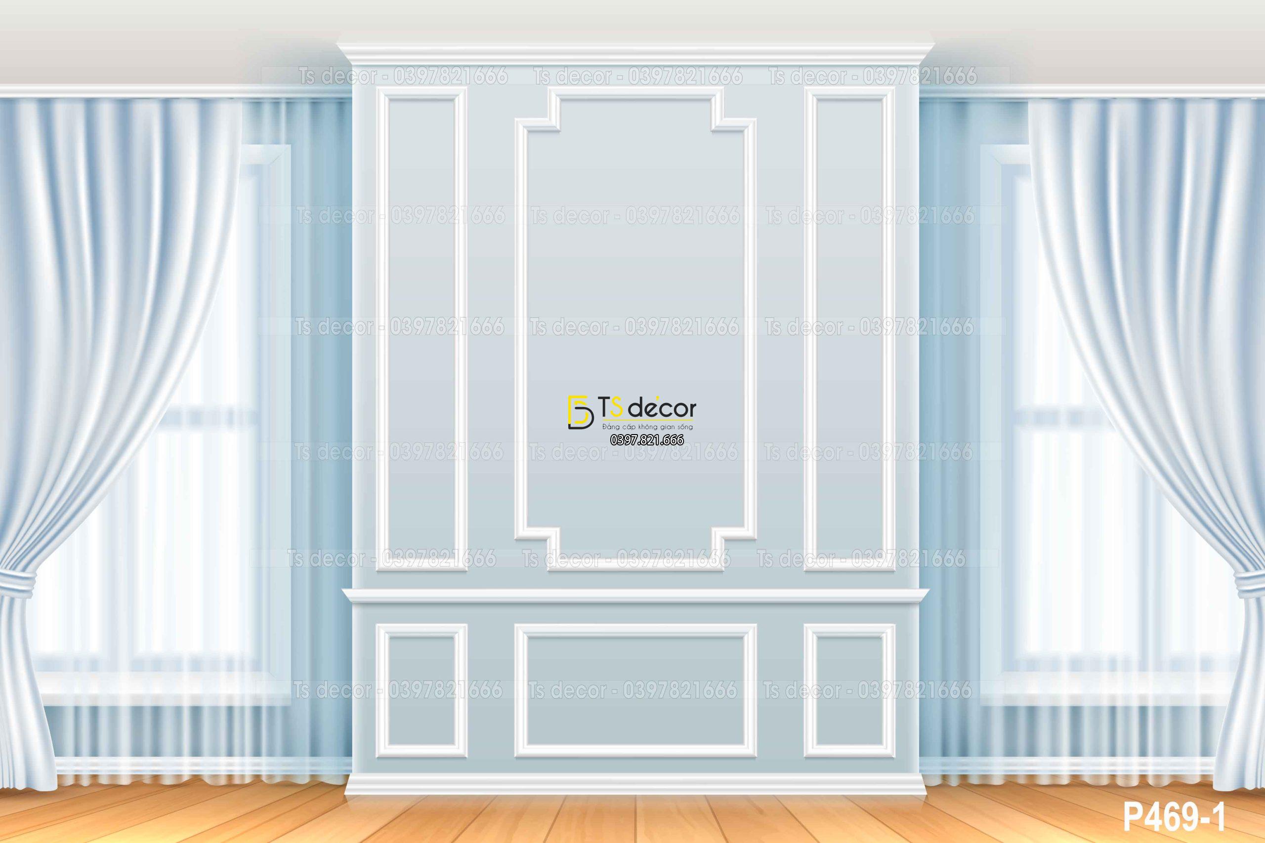 Phông Nền Livestream Chụp Ảnh Phào Chỉ Tân Cổ Điển 3D 5D Mã P469