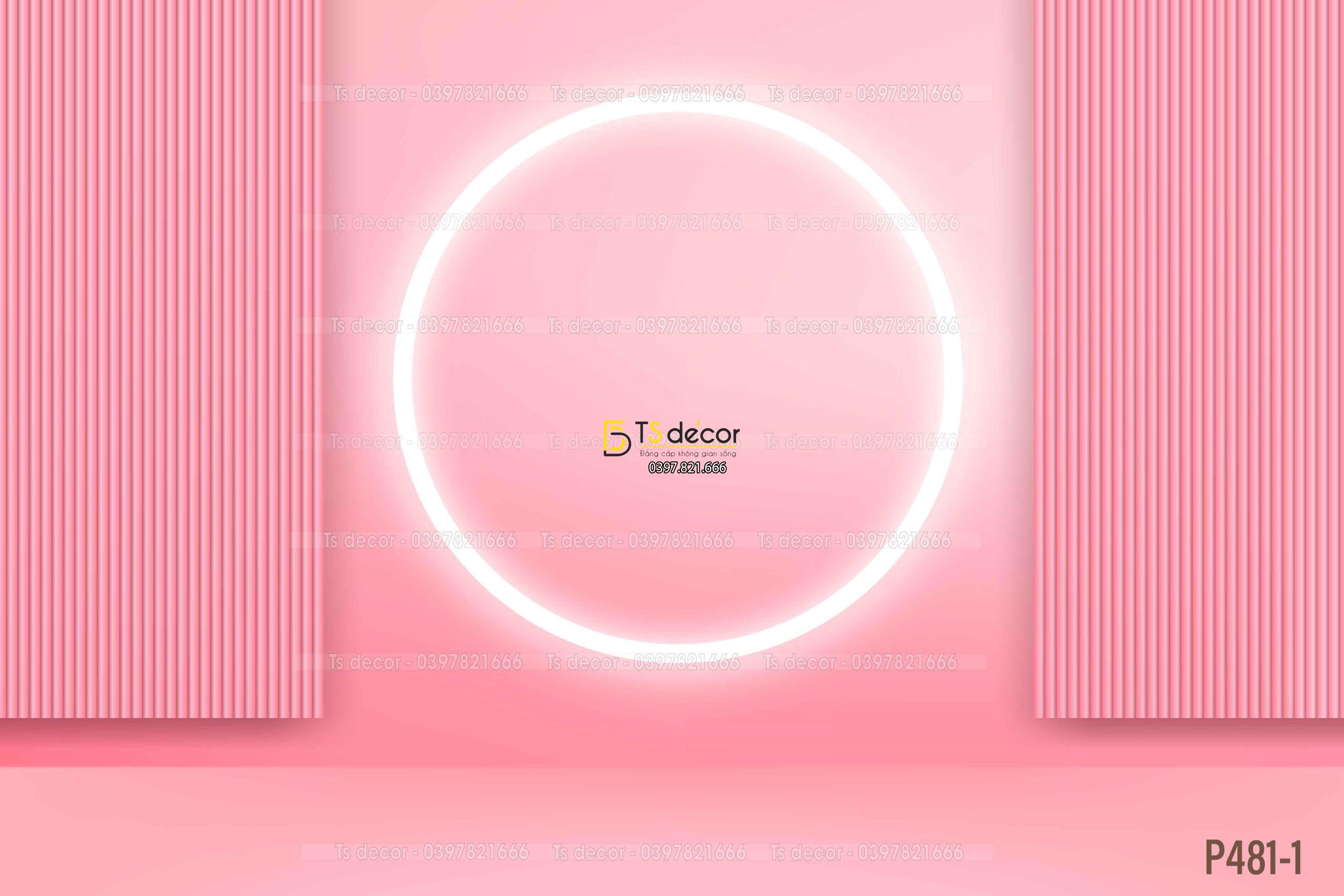 Phông Nền Livestream Chụp Ảnh Decor Trang Trí Hồng Cute 3D 5D Mã P481B