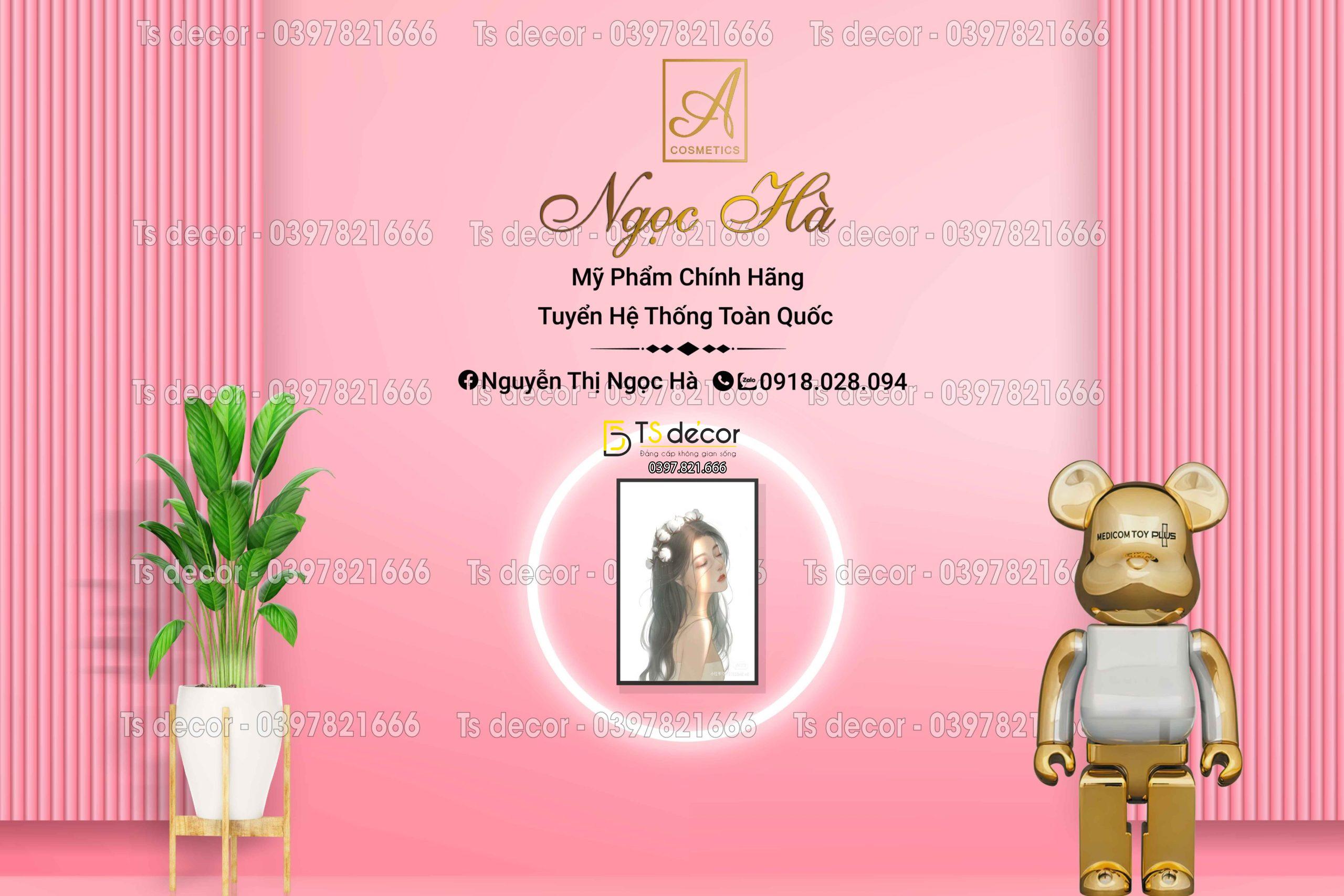 Phông Nền Livestream Chụp Ảnh Decor Trang Trí Hồng Cute 3D 5D Mã P481B
