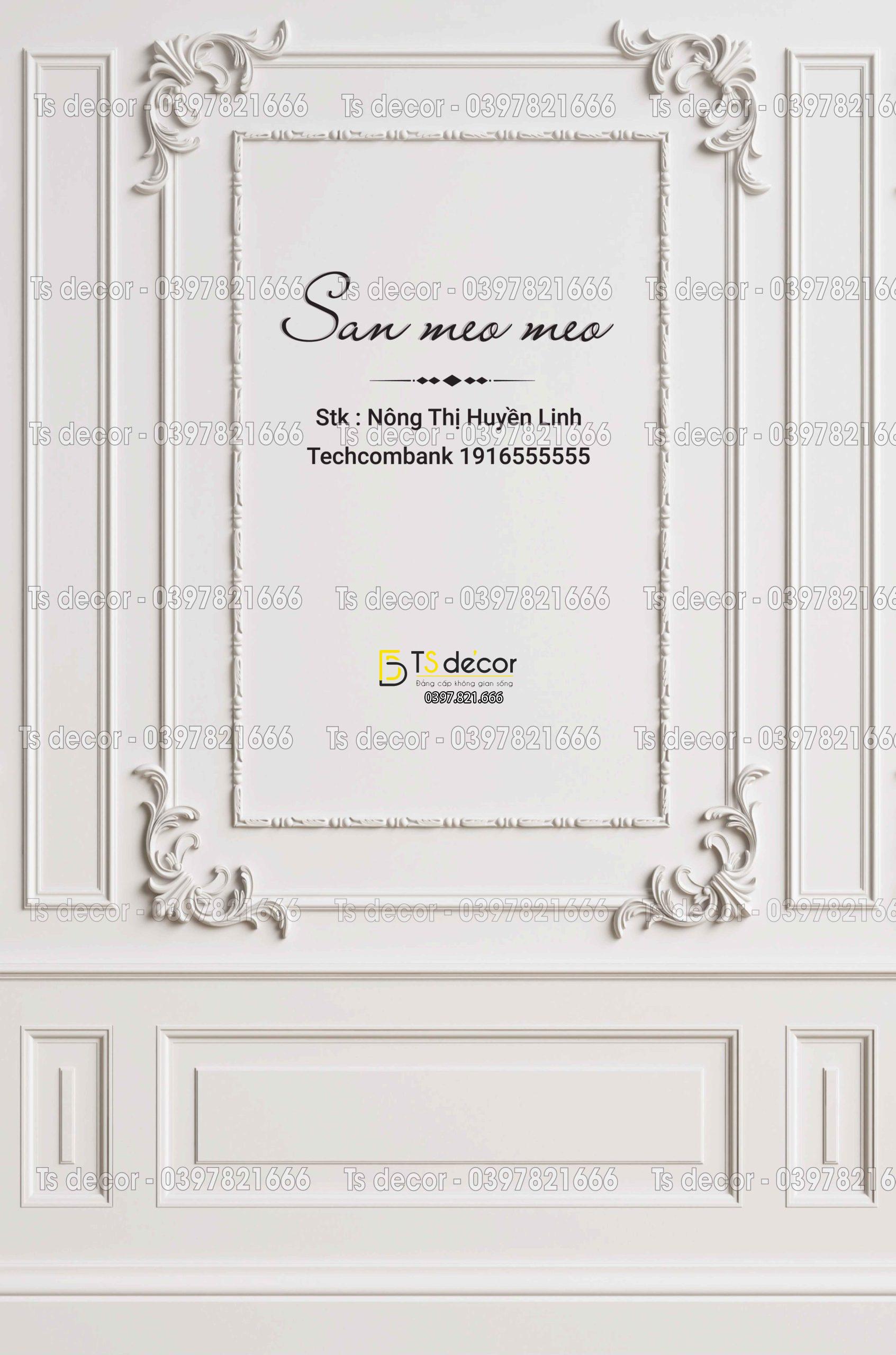 Phông Nền Livestream Chụp Ảnh Phào Chỉ Tân Cổ Điển 3D 5D Mã P197