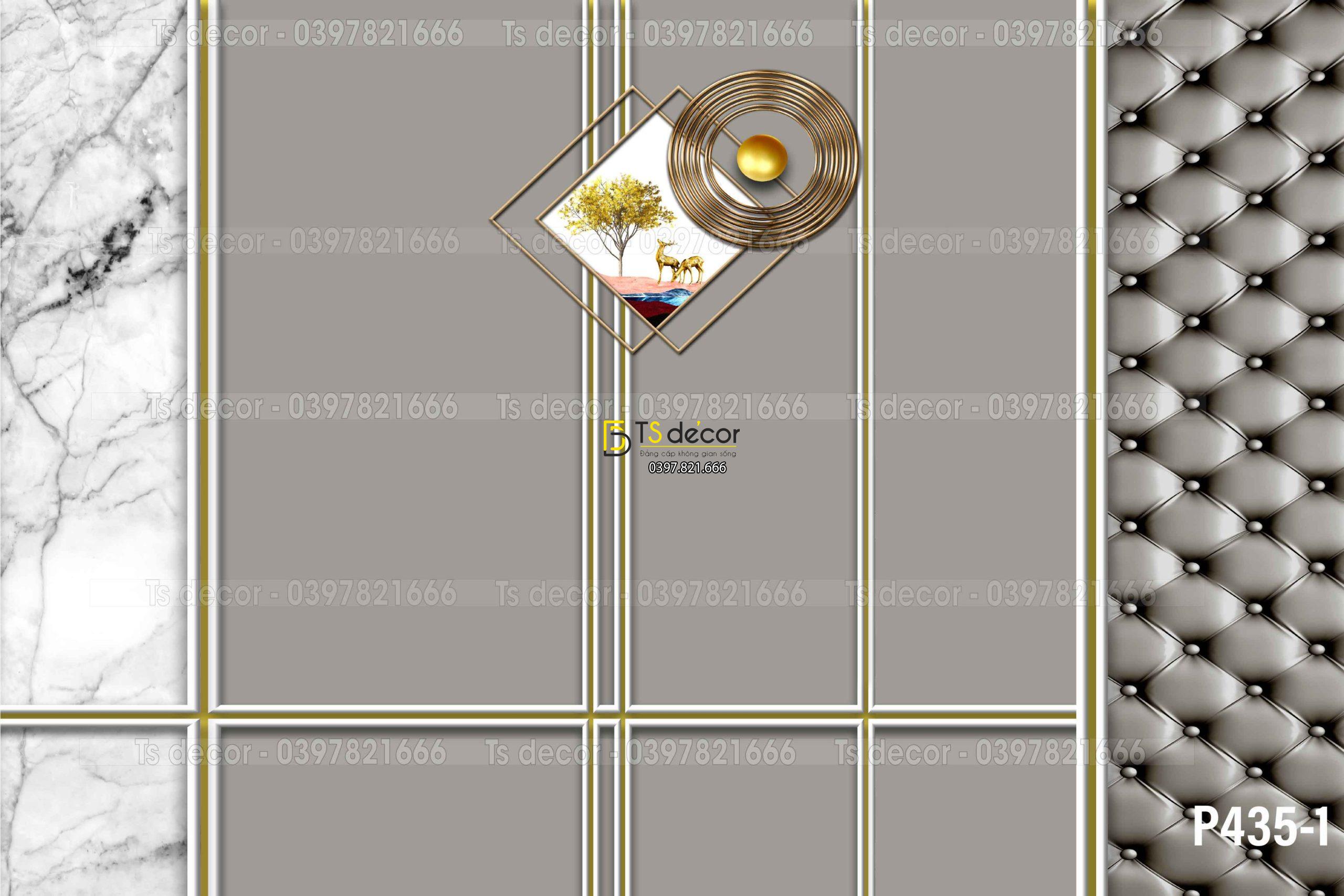 Phông Nền Livestream Chụp Ảnh Phào Chỉ Hiện Đại 3D 5D Mã P436