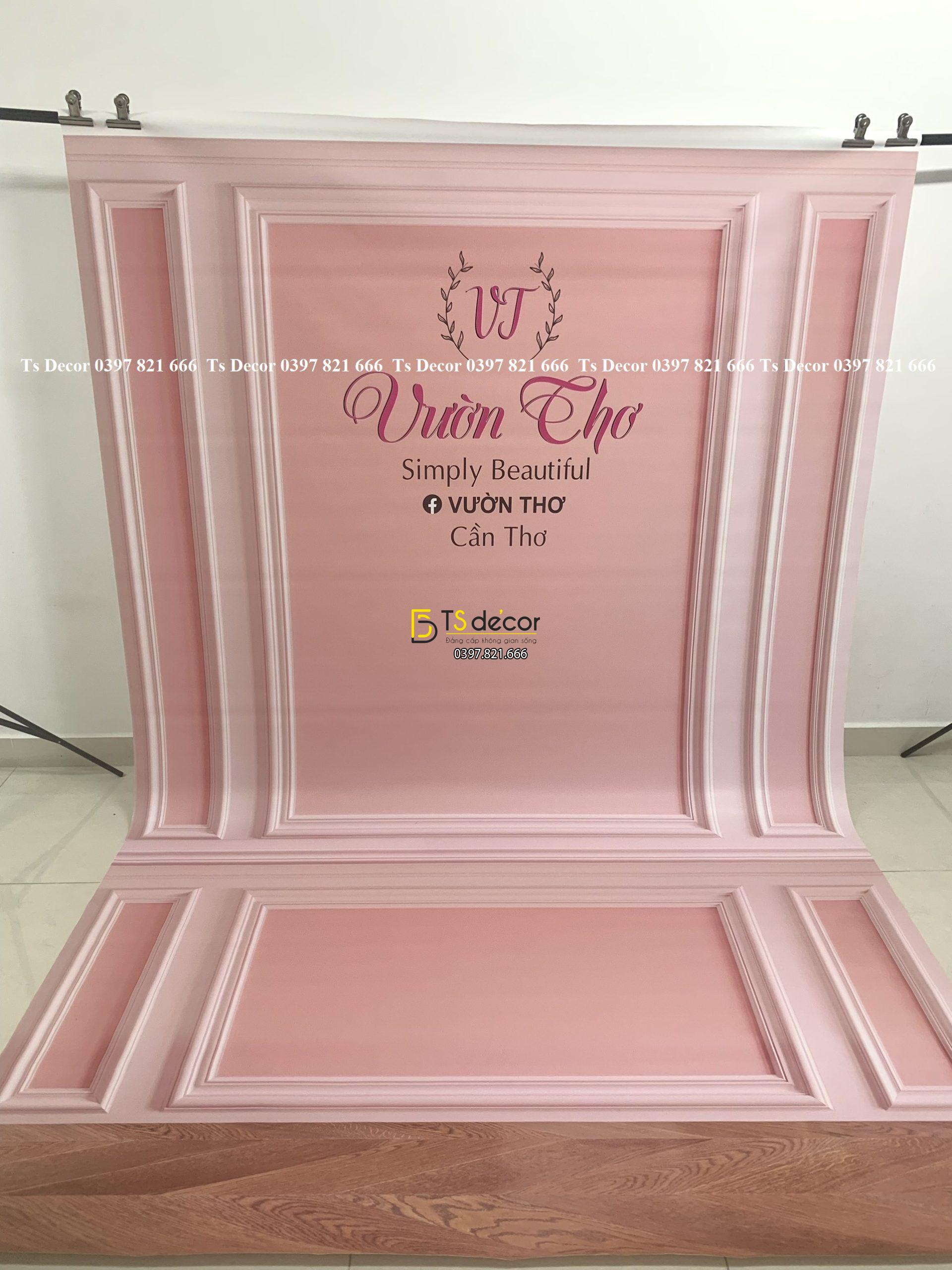 Phông Nền Livestream Chụp Ảnh Hồng Giả Tường 3D 5D Mã P184