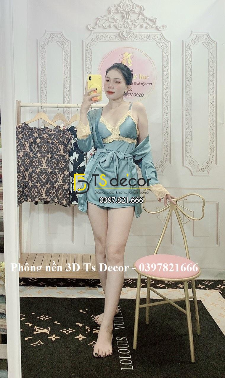 Phông Nền Livestream Chụp Ảnh Phào Chỉ Tân Cổ Điển 3D 5D Mã P143