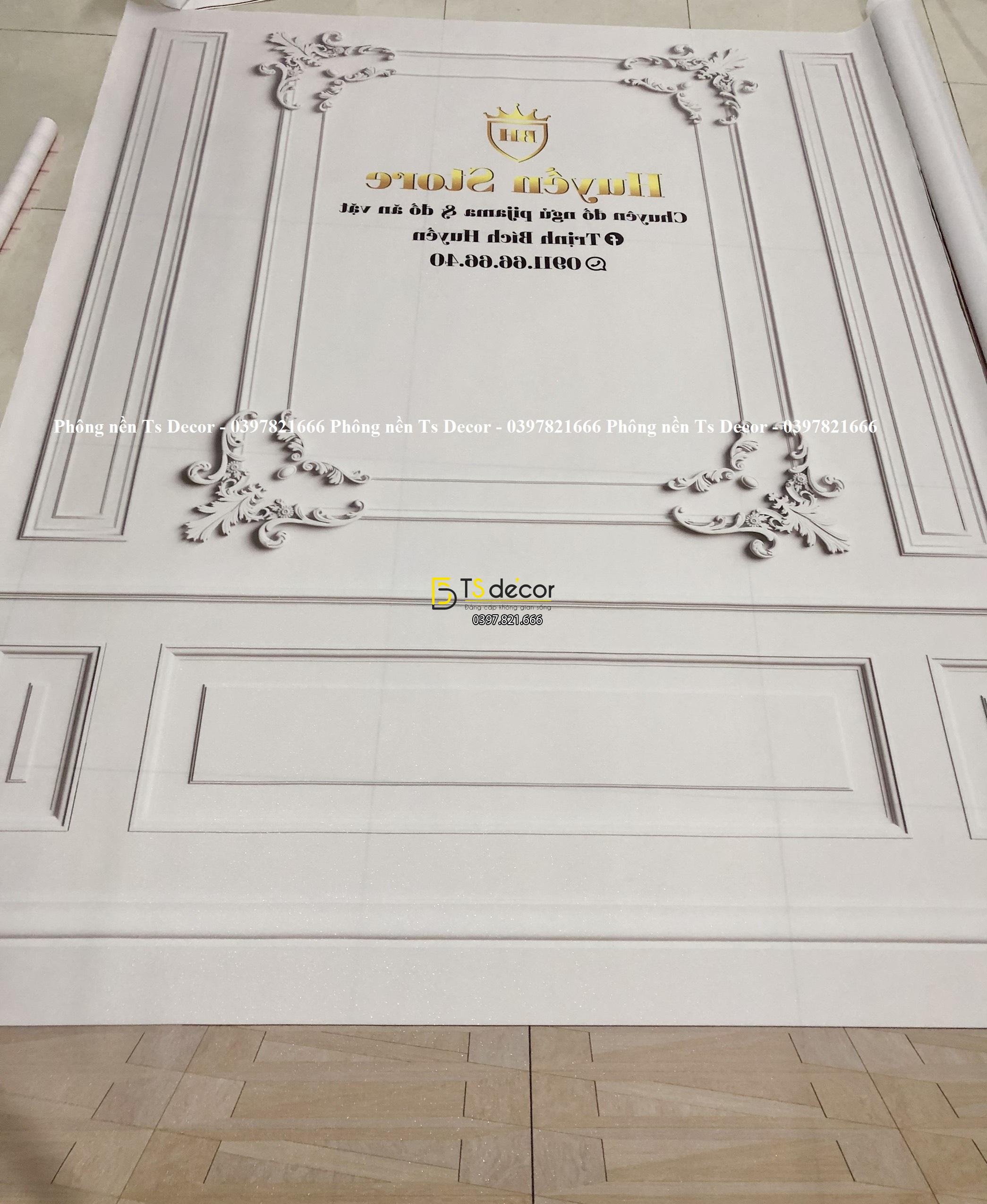 Phông Nền Livestream Chụp Ảnh Phào Chỉ Tân Cổ Điển 3D 5D Mã P188