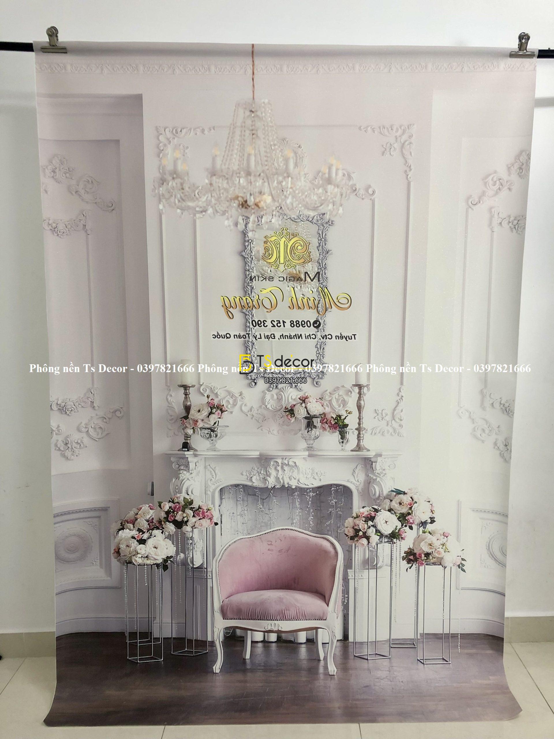 Phông Nền Livestream Chụp Ảnh Phong Cách Hoàng Gia 3D 5D Mã P214