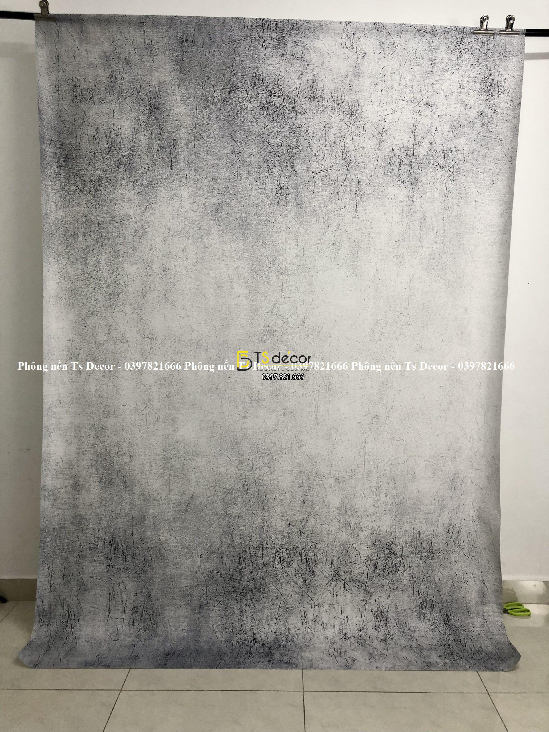 Phông Nền Livestream Chụp Ảnh Xám Xi Măng 3D 5D Mã P266