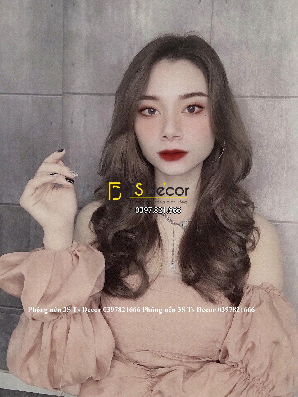 Phông Nền Livestream Chụp Ảnh Xám Xi Măng Có Đèn 3D 5D Mã P141