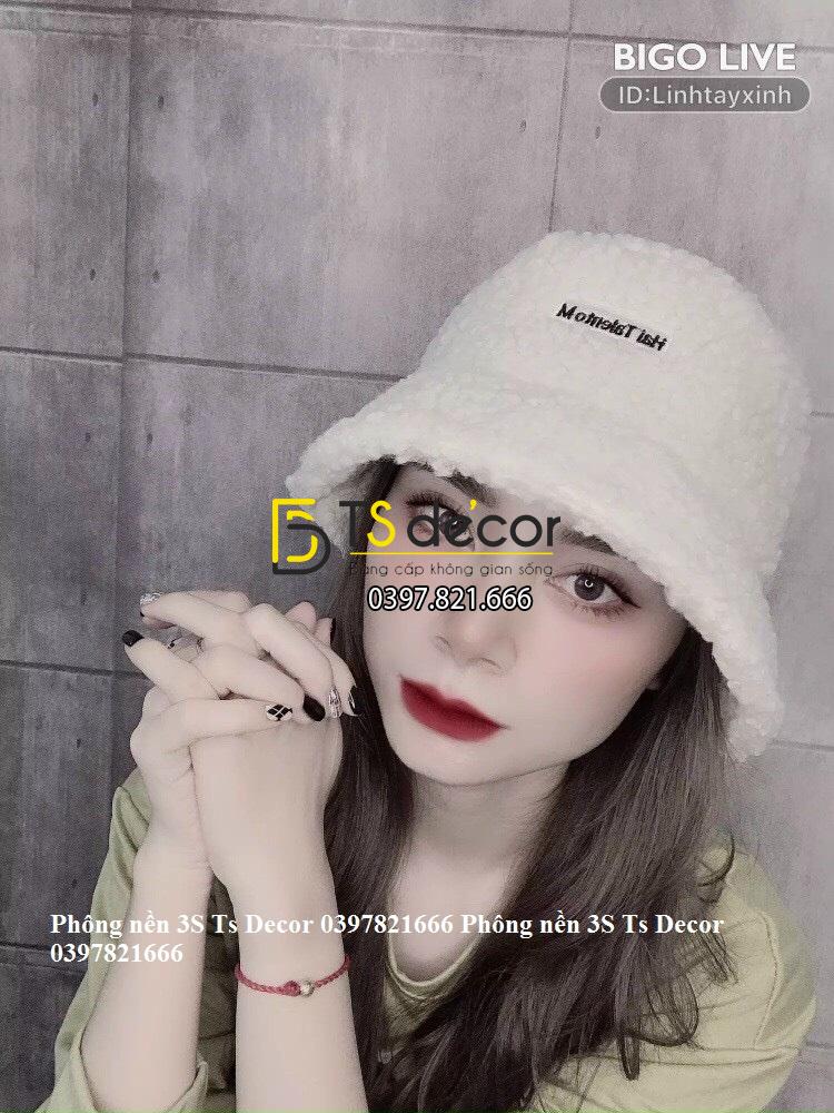 Phông Nền Livestream Chụp Ảnh Xám Xi Măng Có Đèn 3D 5D Mã P141