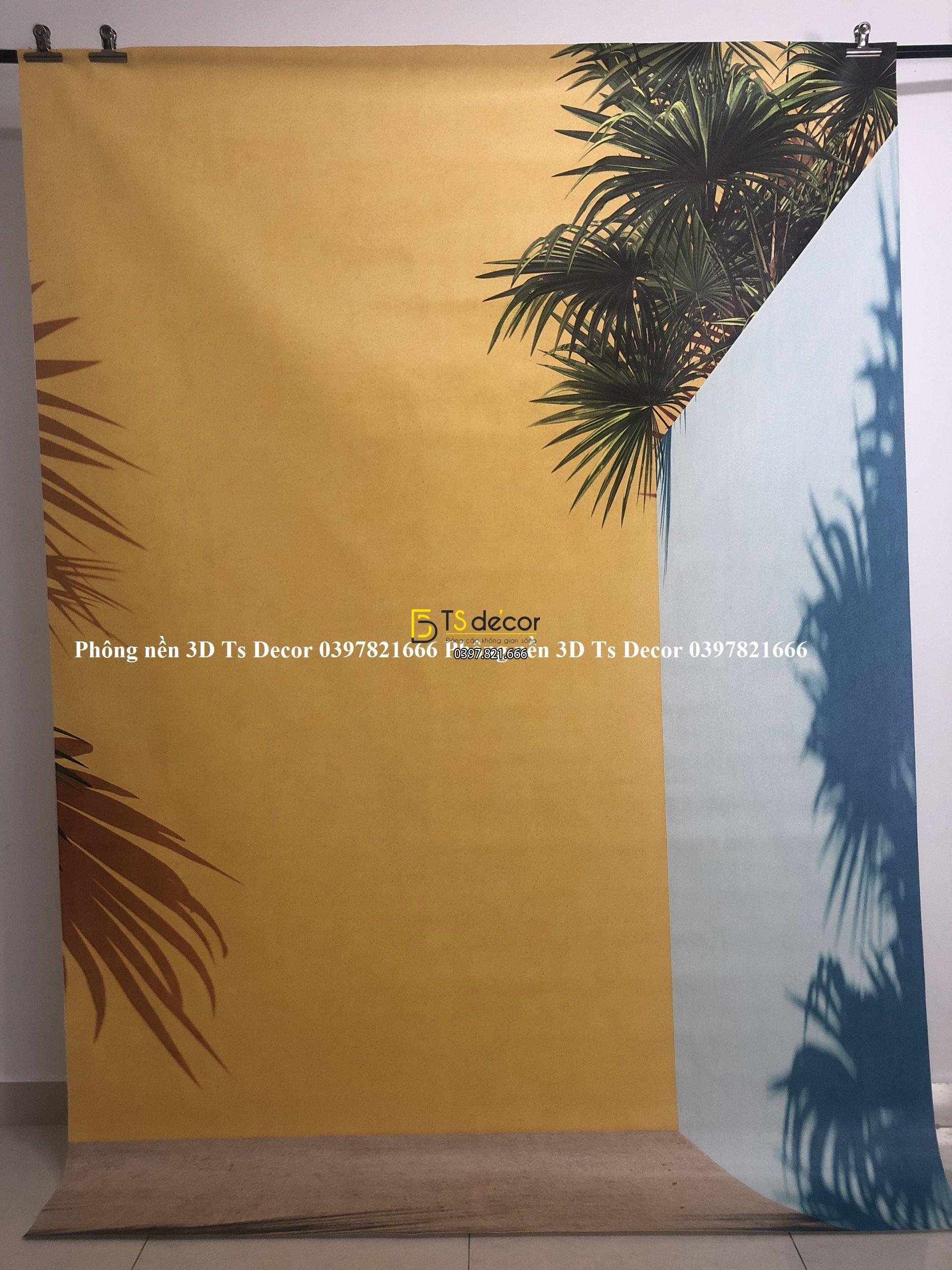 Phông Nền Livestream Chụp Ảnh Phong Cách Nhiệt Đới 3D 5D Mã P203