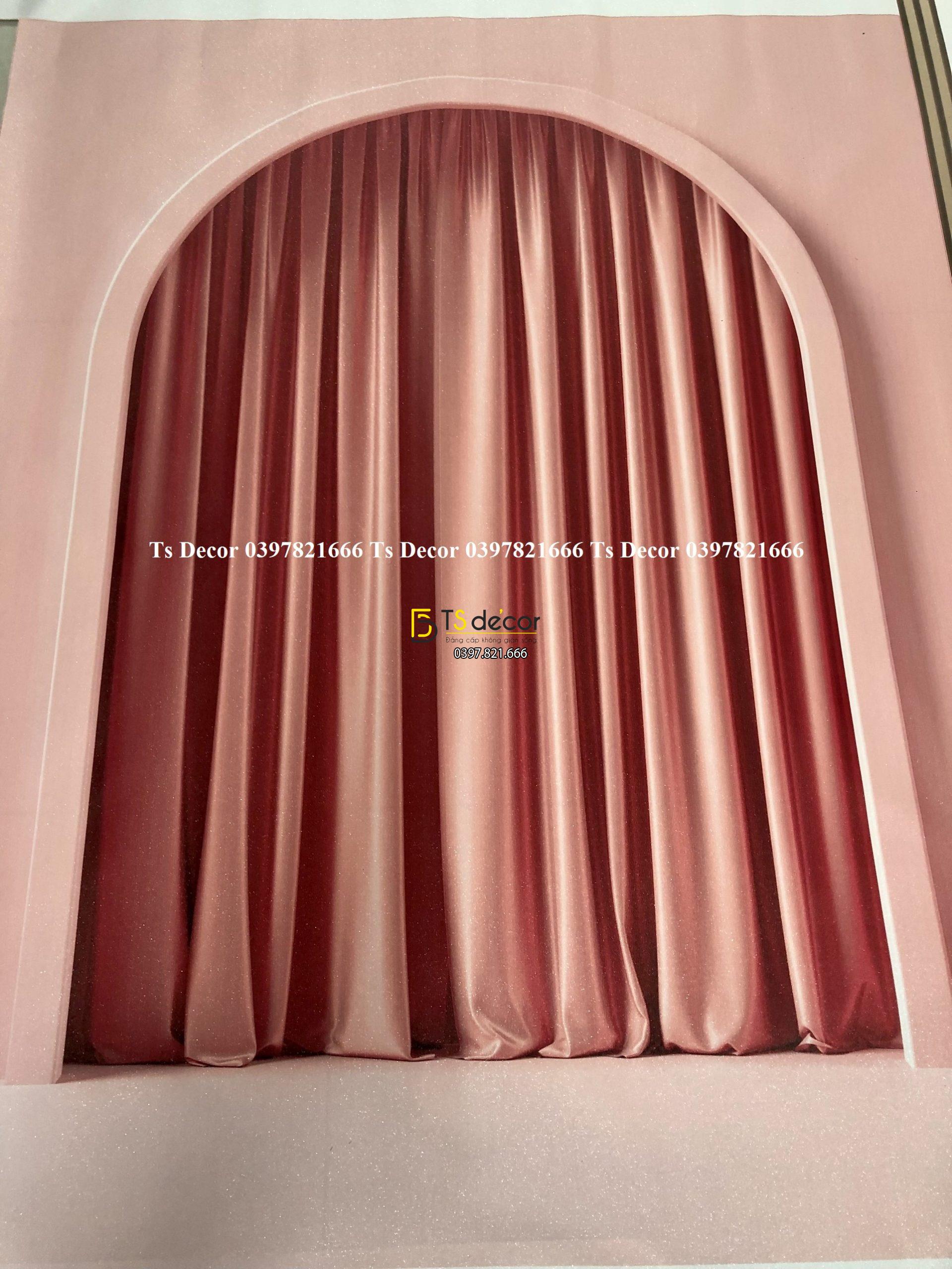 Phông Nền Livestream Chụp Ảnh Cổng Vòm Có Rèm 3D 5D Mã P158