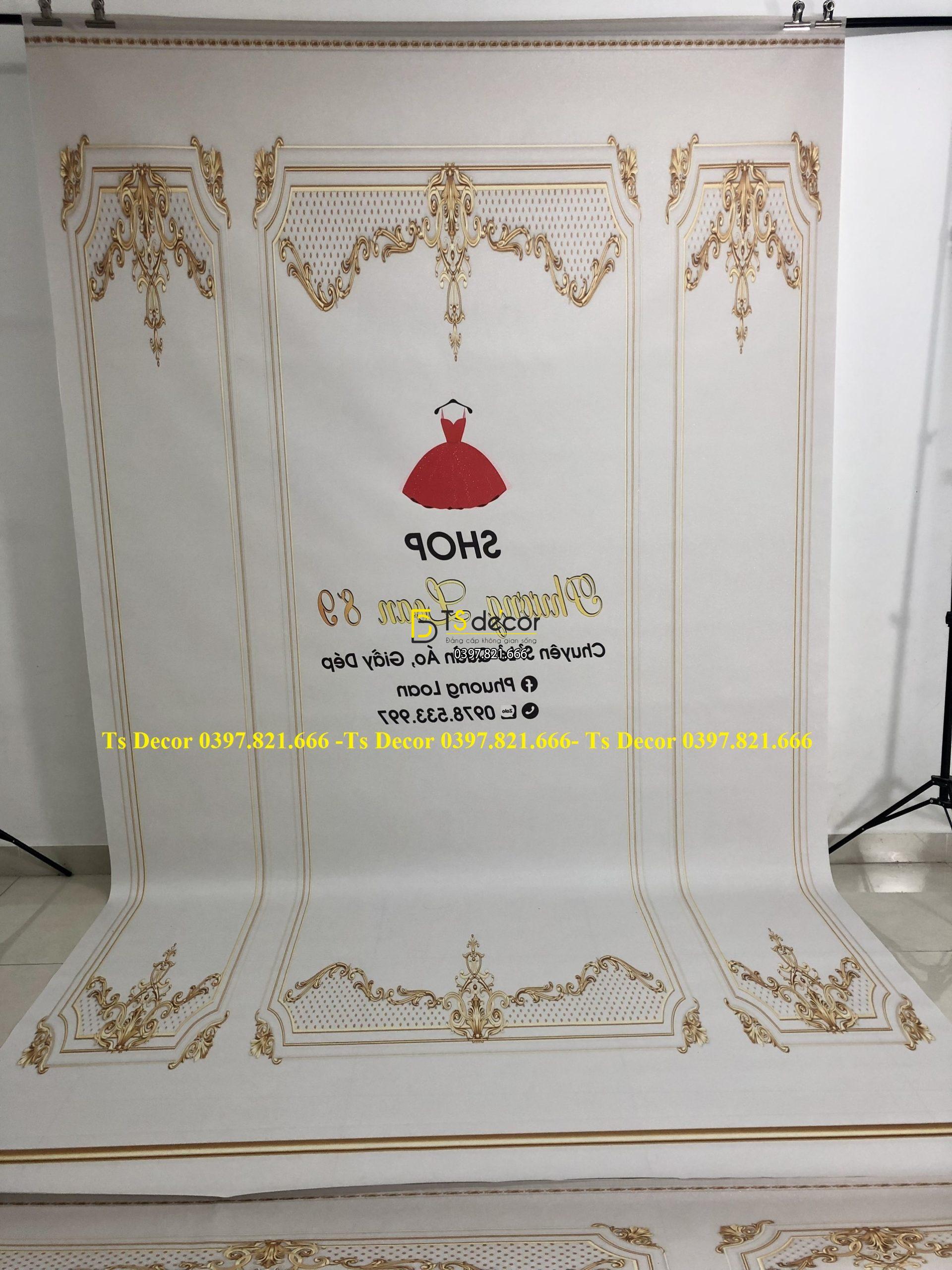 Phông Nền Livestream Chụp Ảnh Phào Chỉ Tân Cổ Điển 3D 5D Mã P268