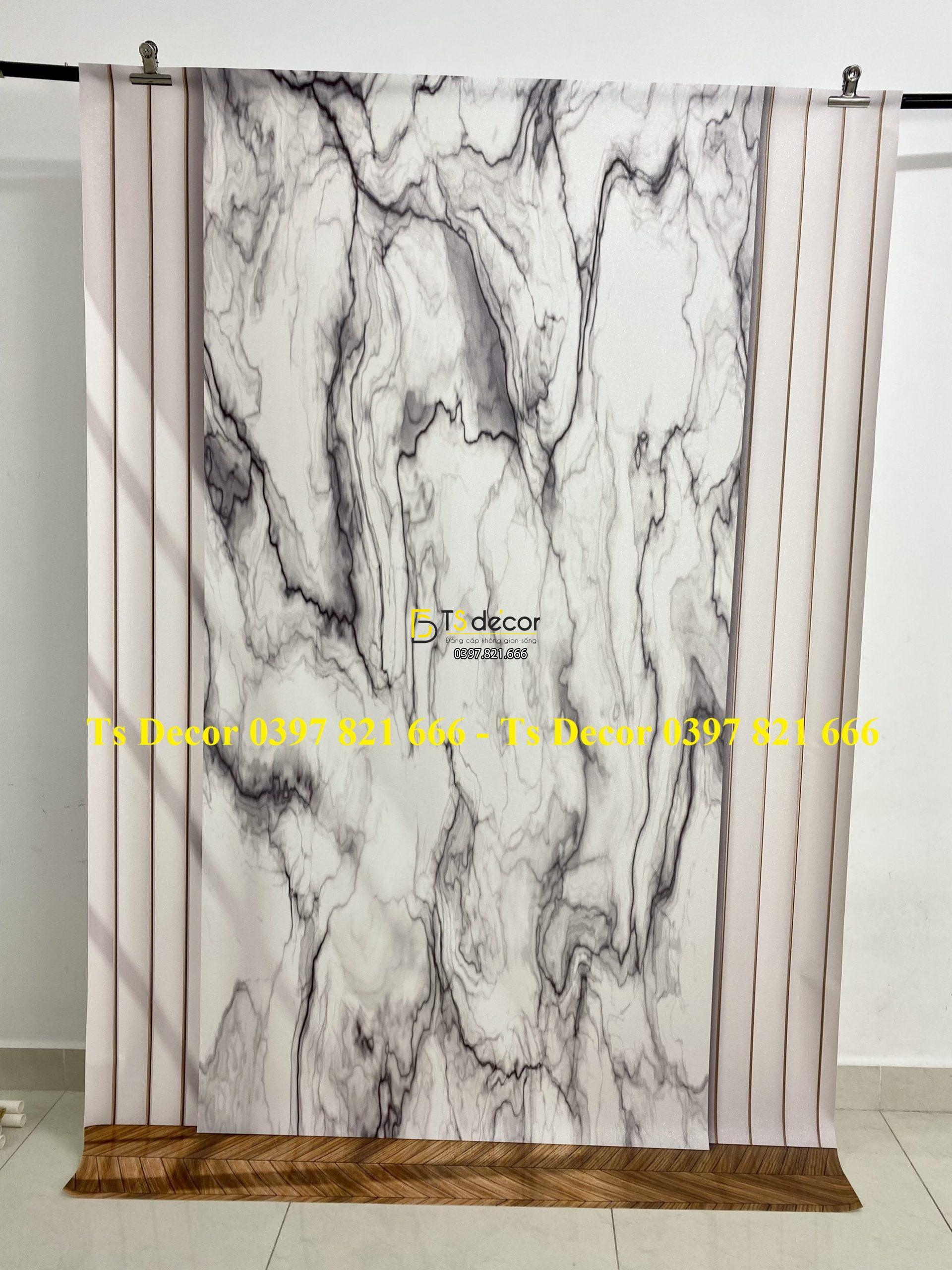 Phông Nền Livestream Chụp Ảnh Giả Tường Gạch Loang, Sàn Gỗ 3D 5D Mã P183