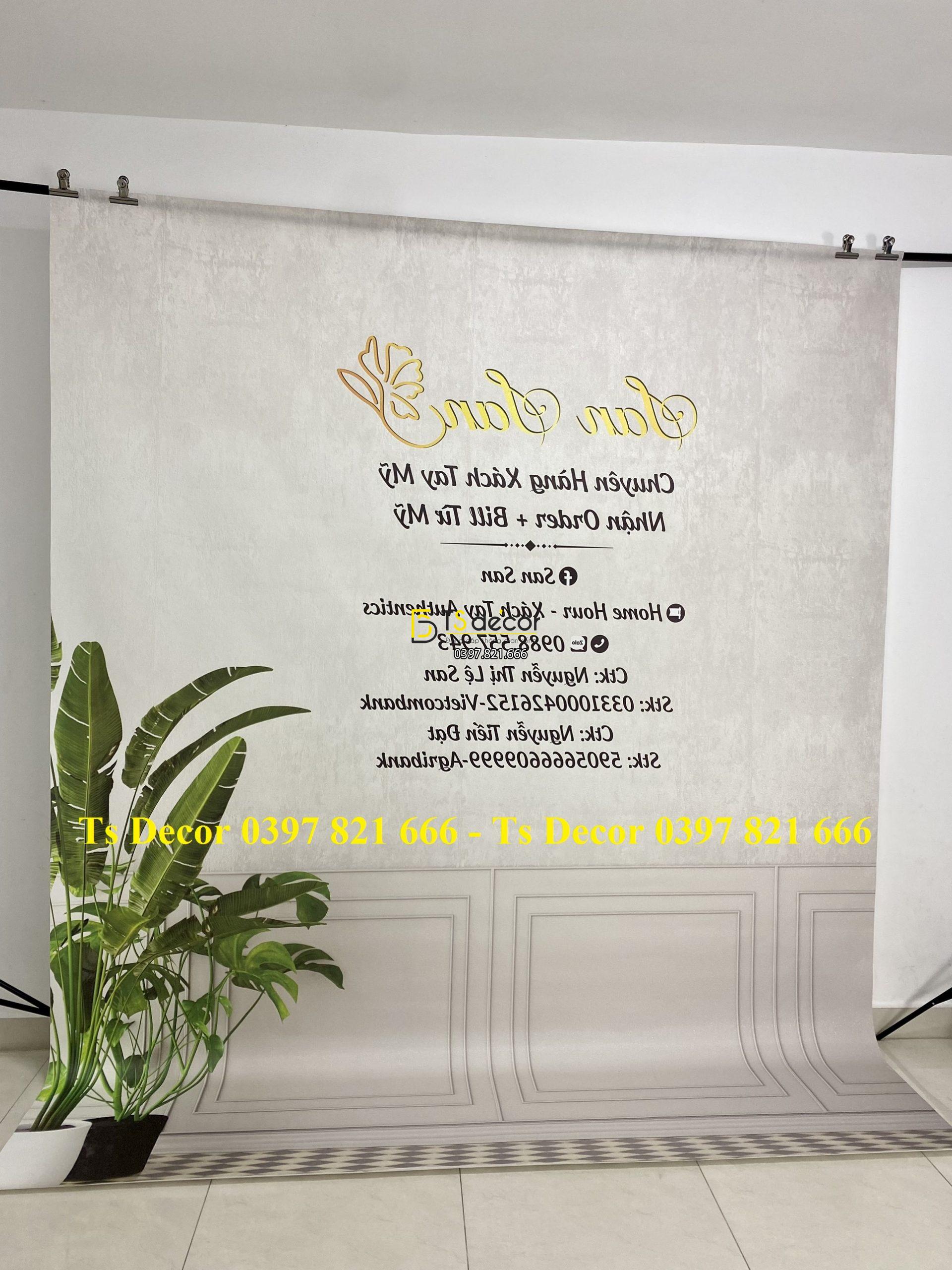 Phông Nền Livestream Chụp Ảnh Giả Tường Có Cây 3D 5D Mã P299