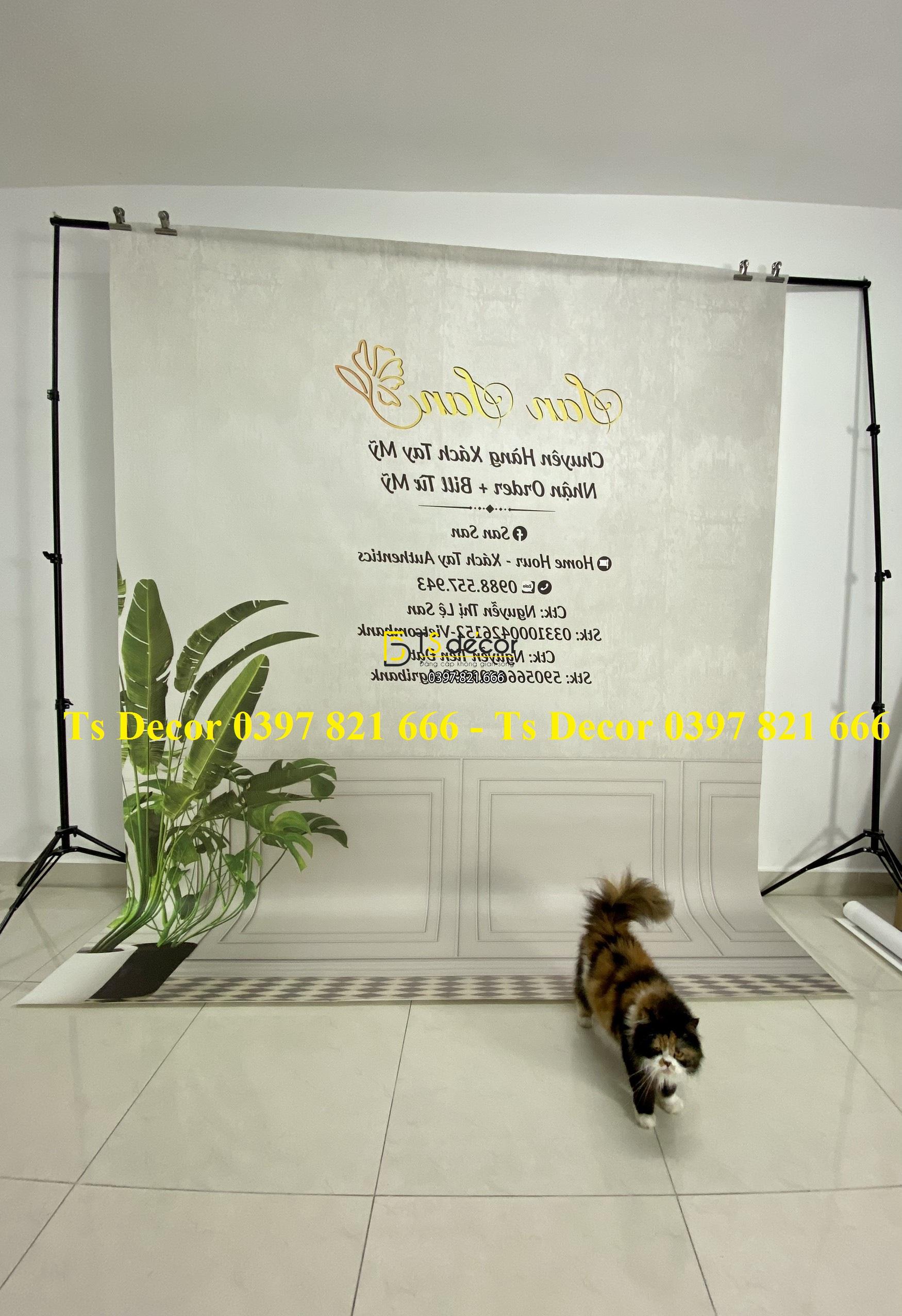 Phông Nền Livestream Chụp Ảnh Giả Tường Có Cây 3D 5D Mã P299